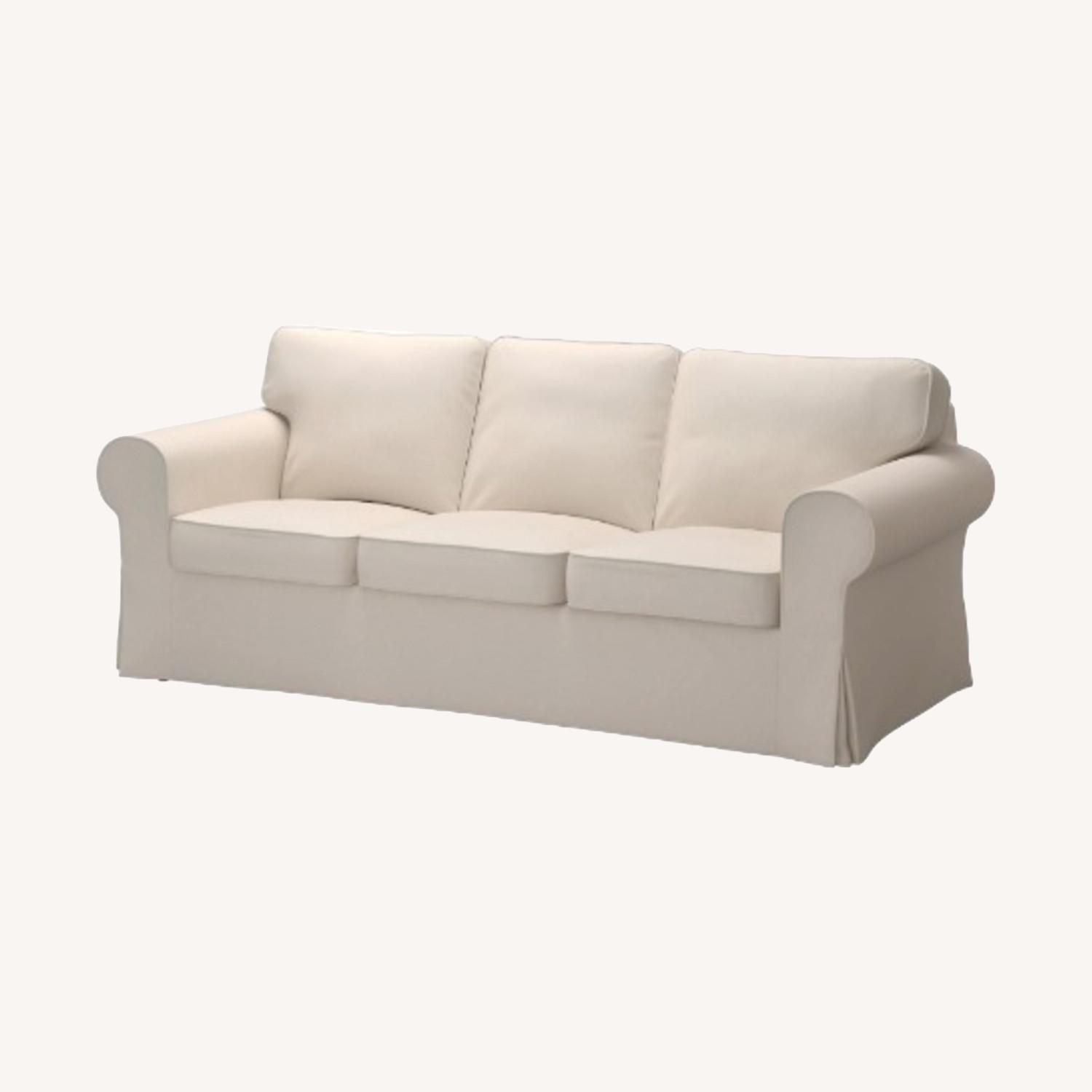 IKEA Sturdy/Comfortable Beige Couch - image-0