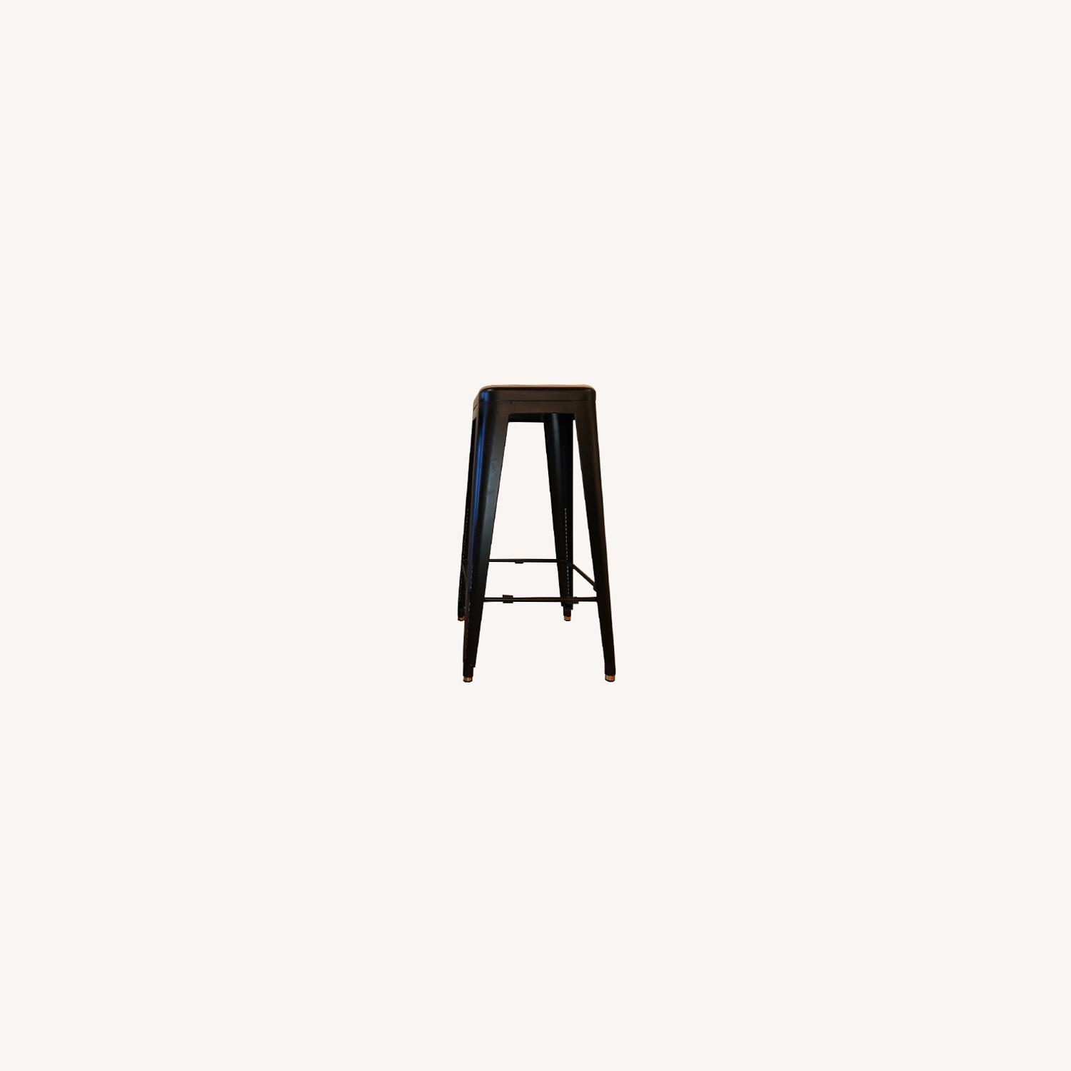 Organic Modernism 2 Black Industrial Bar Stools - image-3