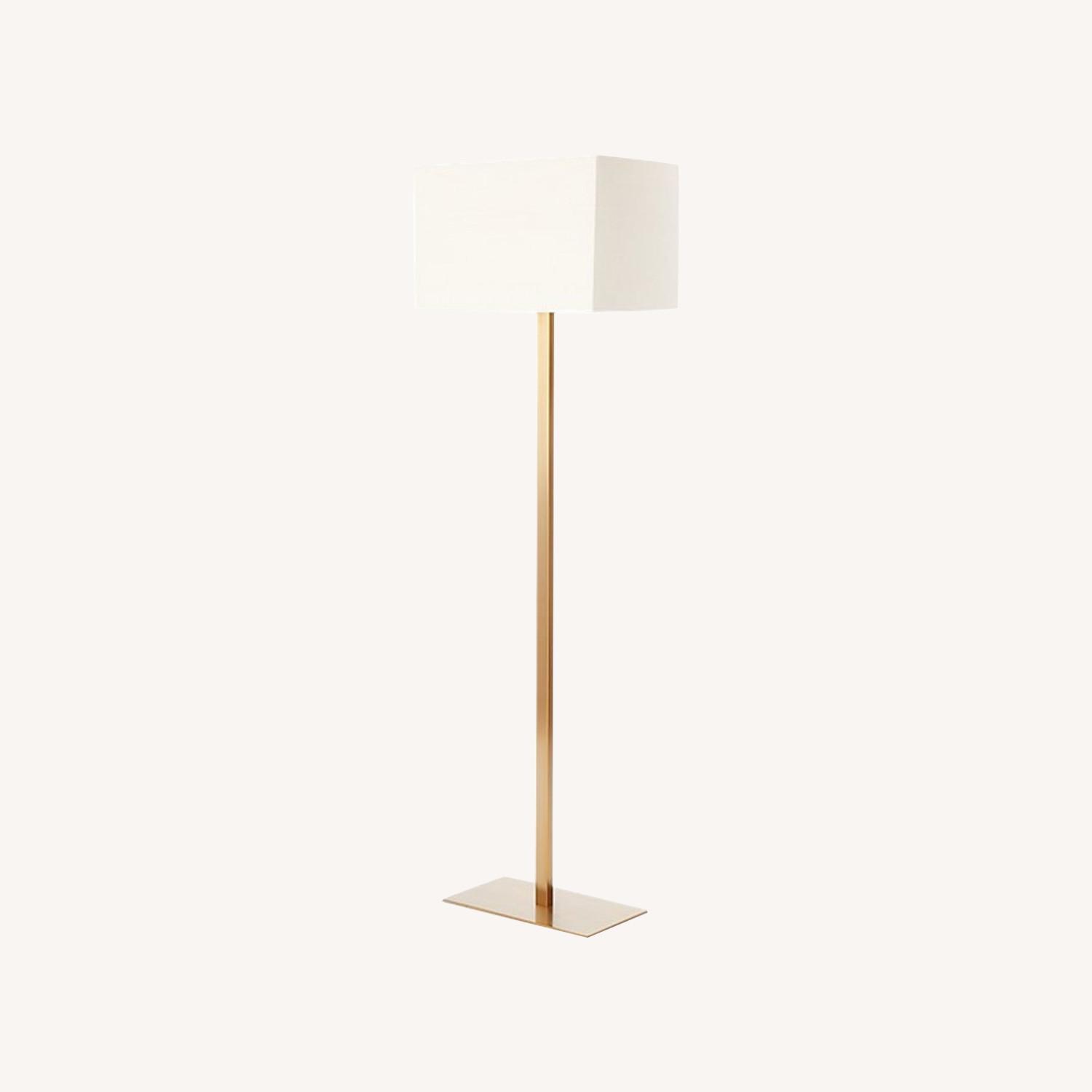CB2 Metallic Bronze Floor Lamp AptDeco