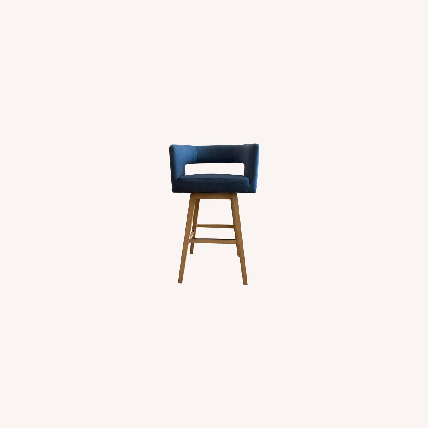 Upholstered Blue HighTop Chairs AptDeco
