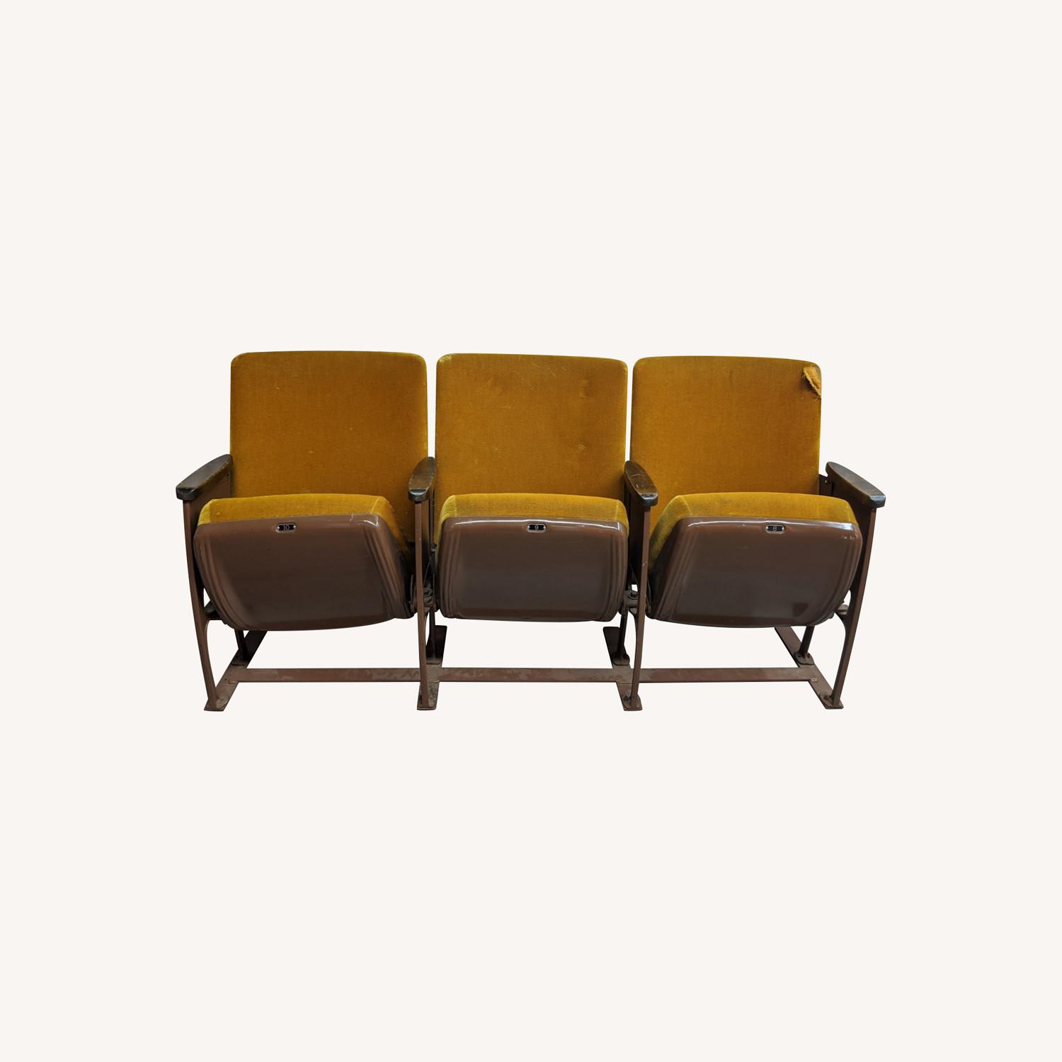 Gold Velvet Theater Seats (set of 3) - image-0