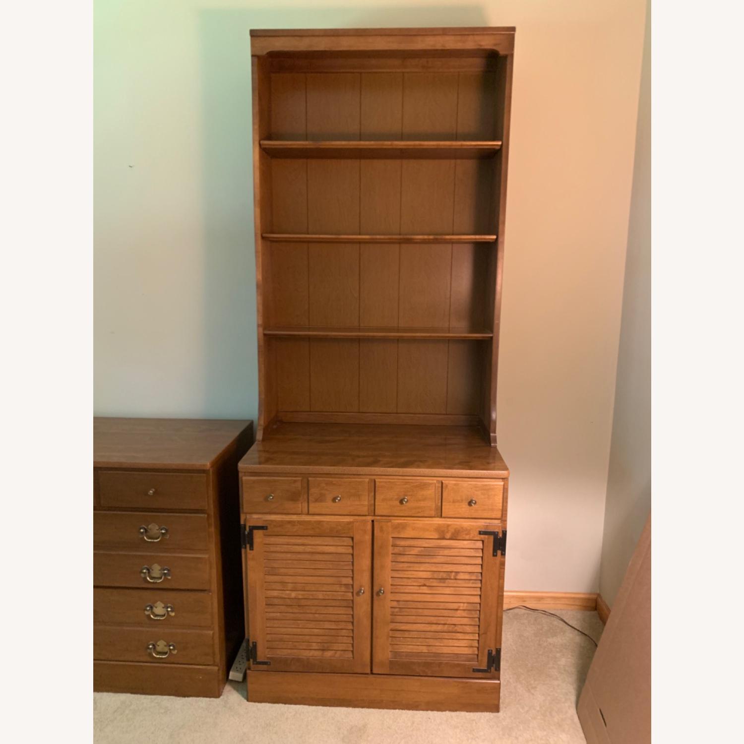 Ethan Allen Storage Unit with Bookshelves AptDeco