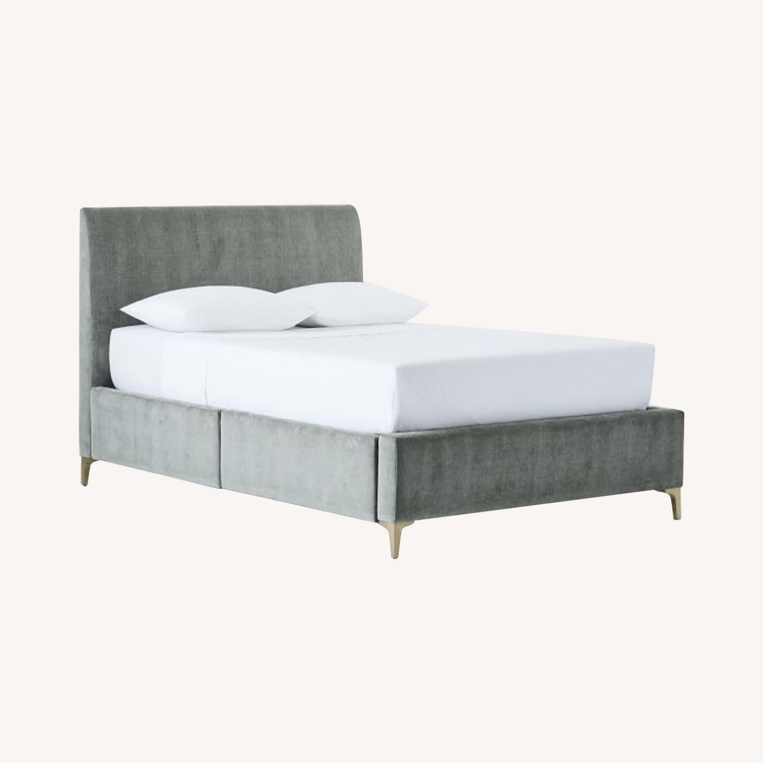 West Elm Andes Deco Upholstered Storage Bed AptDeco