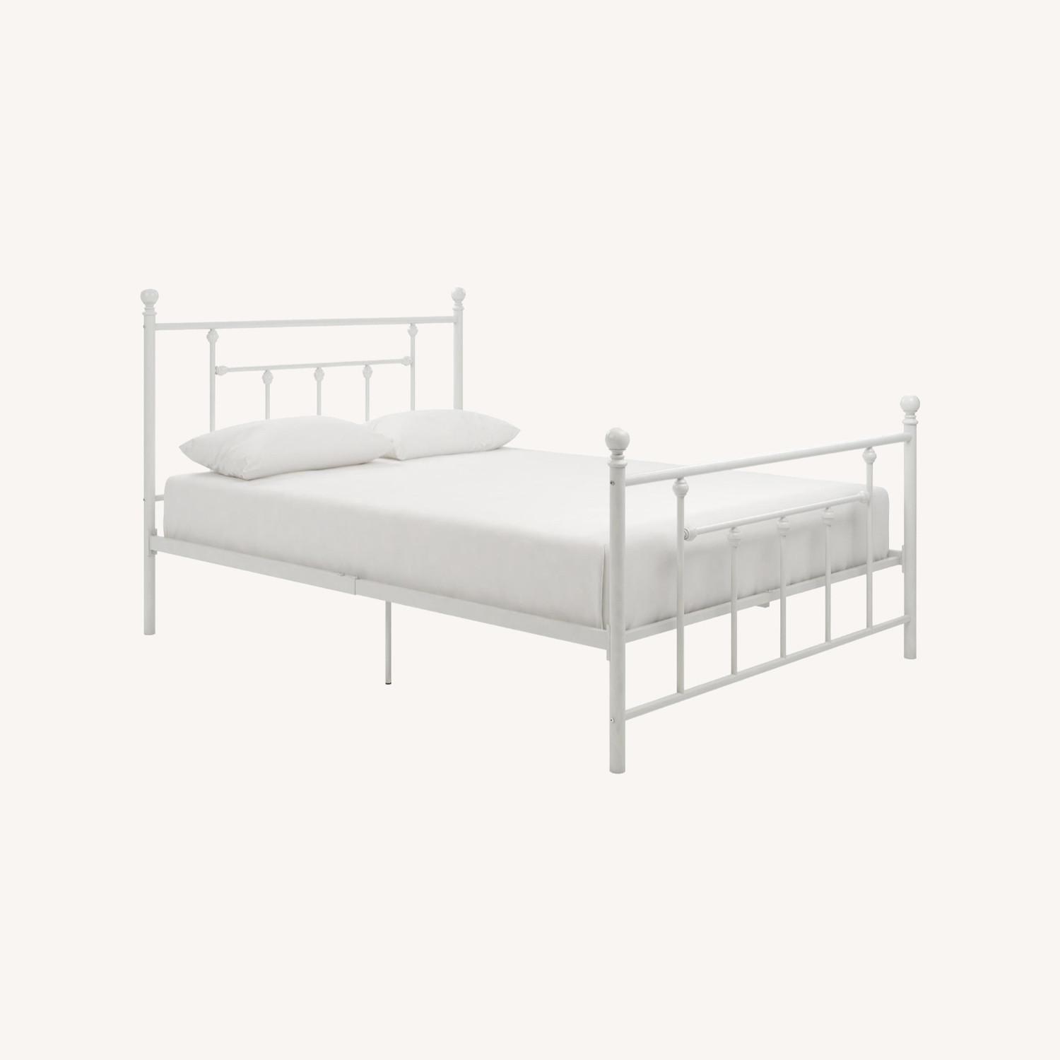 DHP White Metal Full Size Bed AptDeco