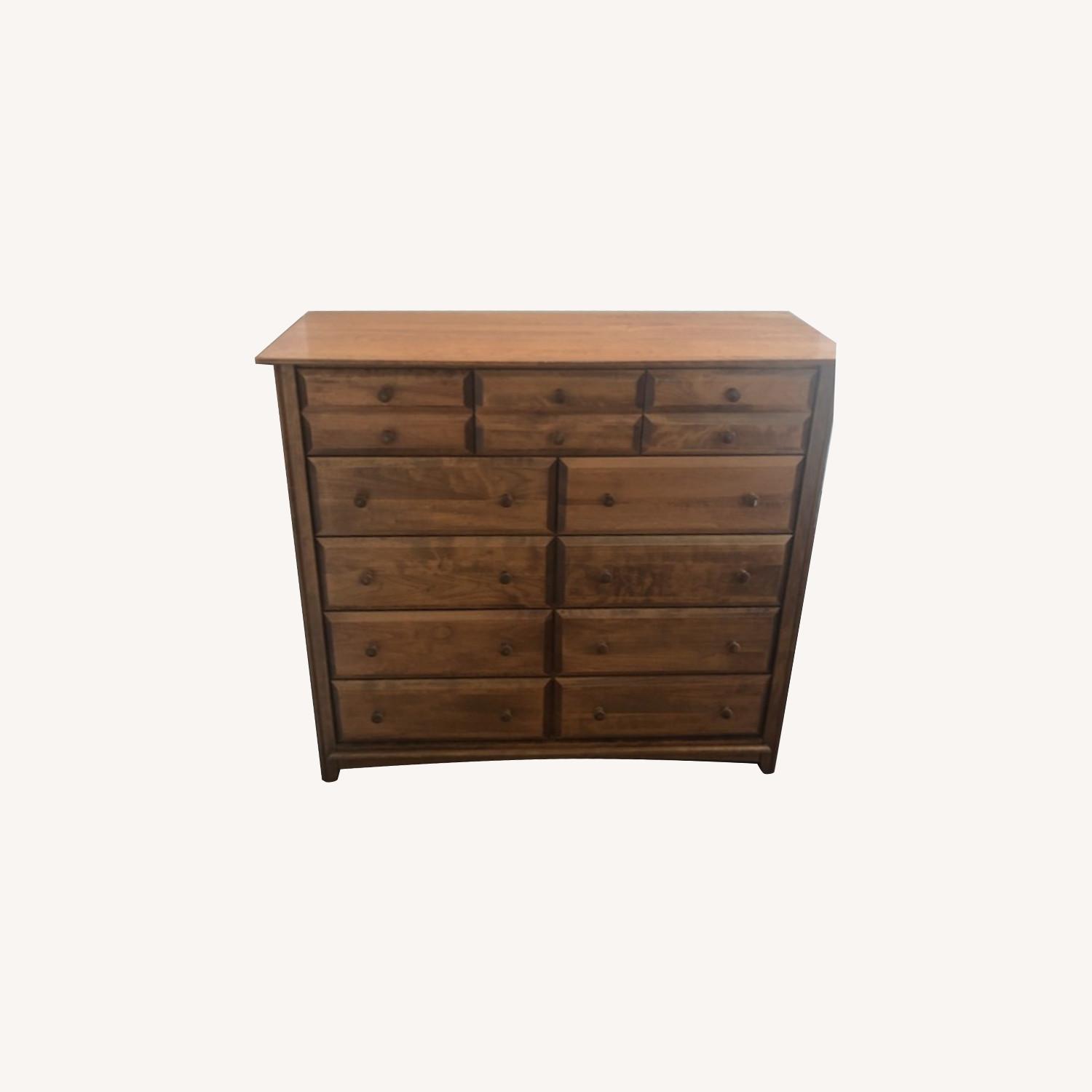 Large Solid Walnut Dresser AptDeco