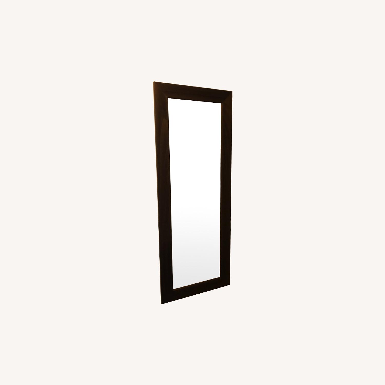 Vintage Wood Frame Tall Mirror AptDeco