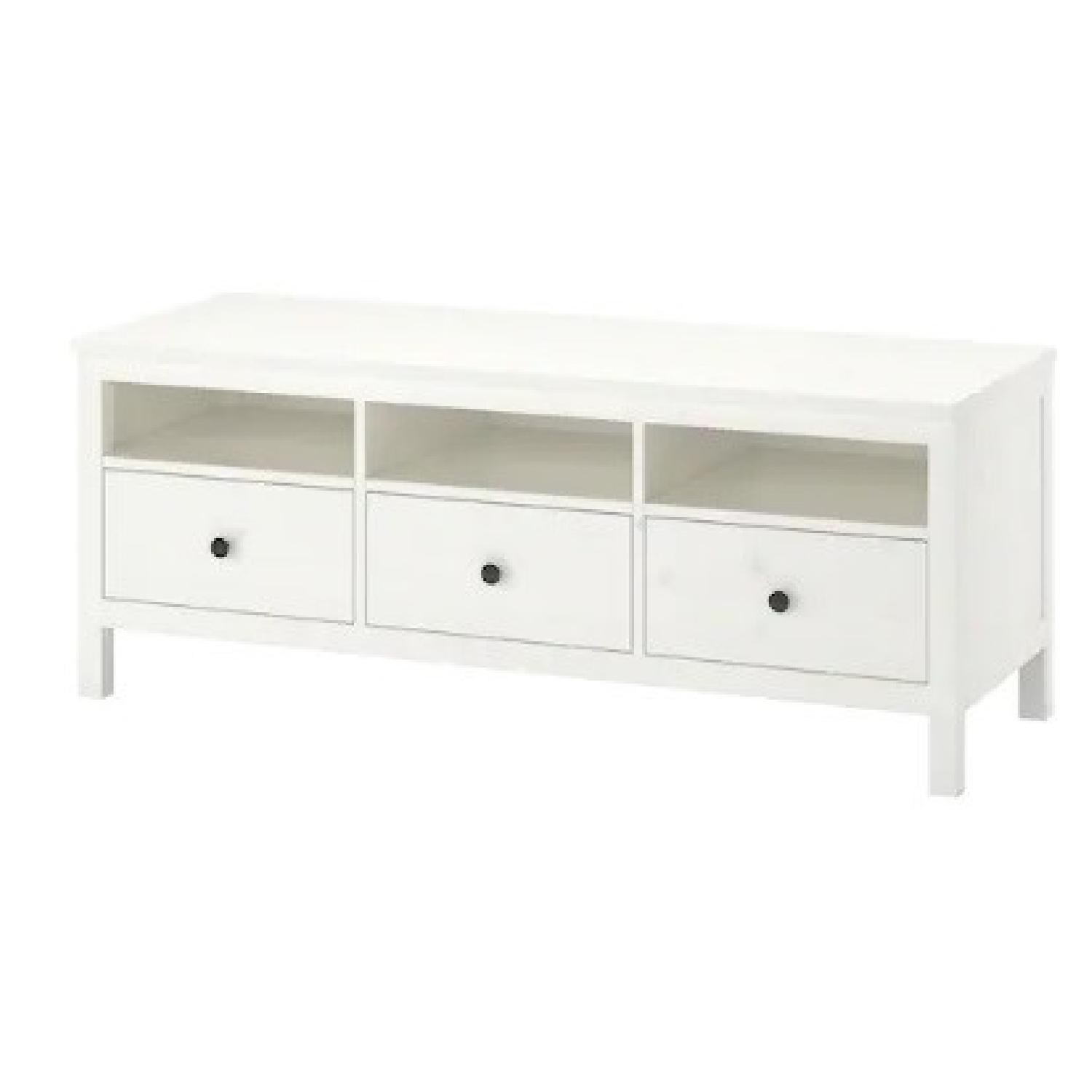 IKEA White TV Stand with 3 Drawers - image-4