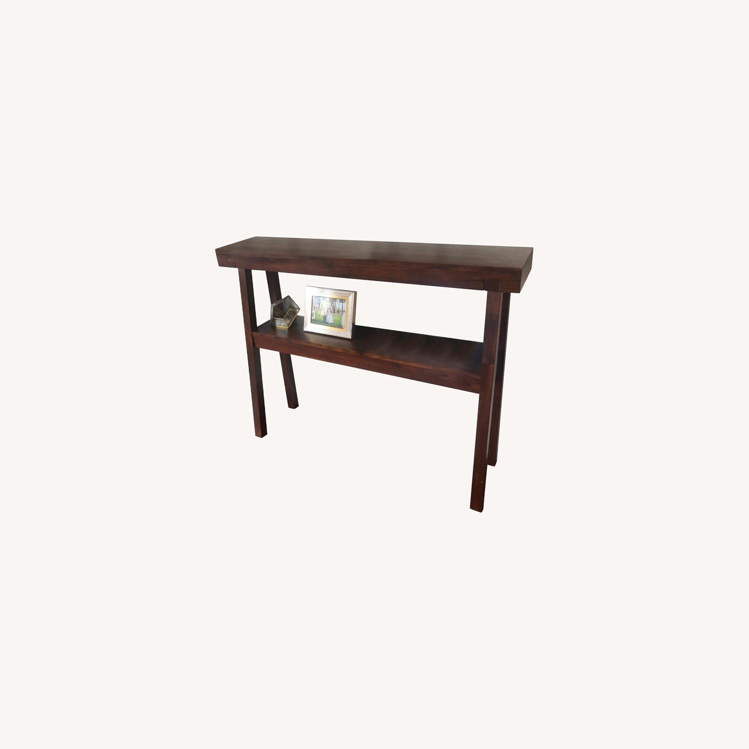 West Elm Rustic Acacia Console Table AptDeco