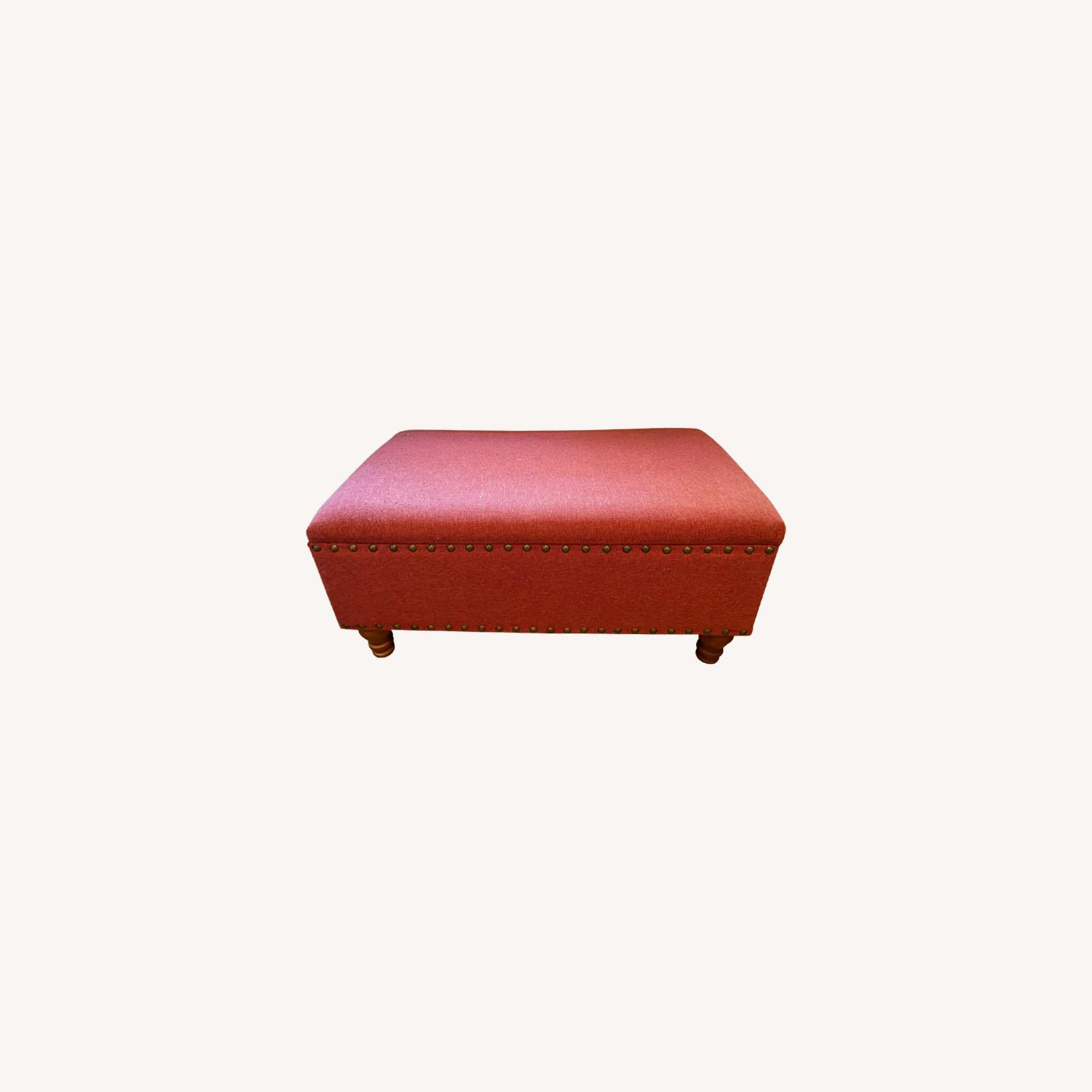 Wayfair Upholstered Orange Storage Bench AptDeco