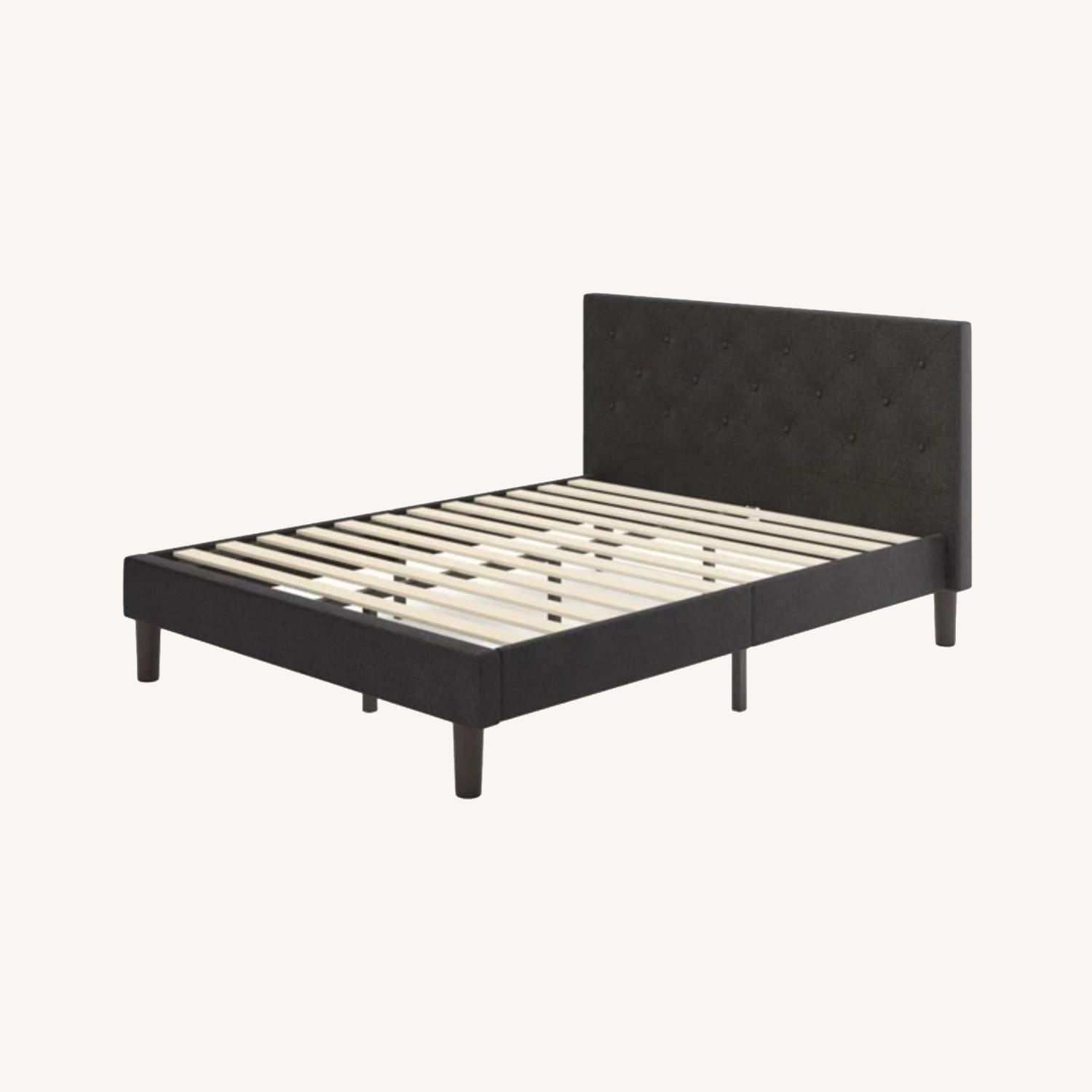 Grey Zinus Shalini Upholstered Platform Bed Frame - image-0