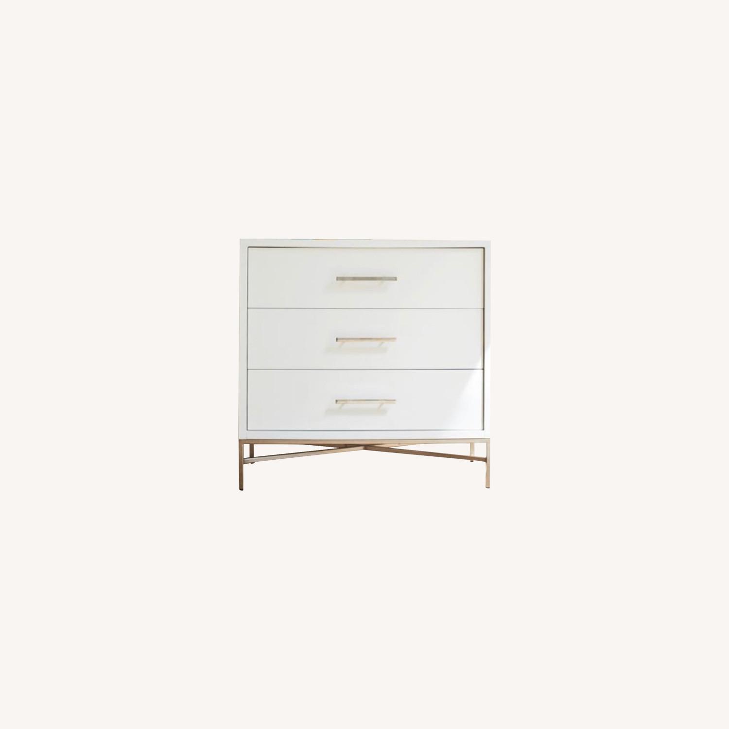 West Elm White Ash 3 Drawer Dressers (Set) AptDeco