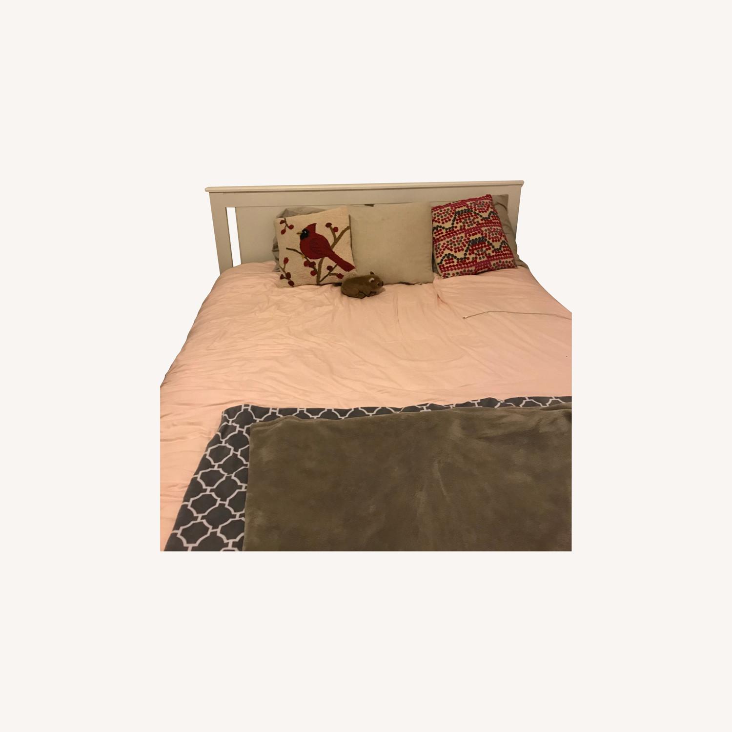 IKEA Queen Bed Frame with 2 storage boxes AptDeco