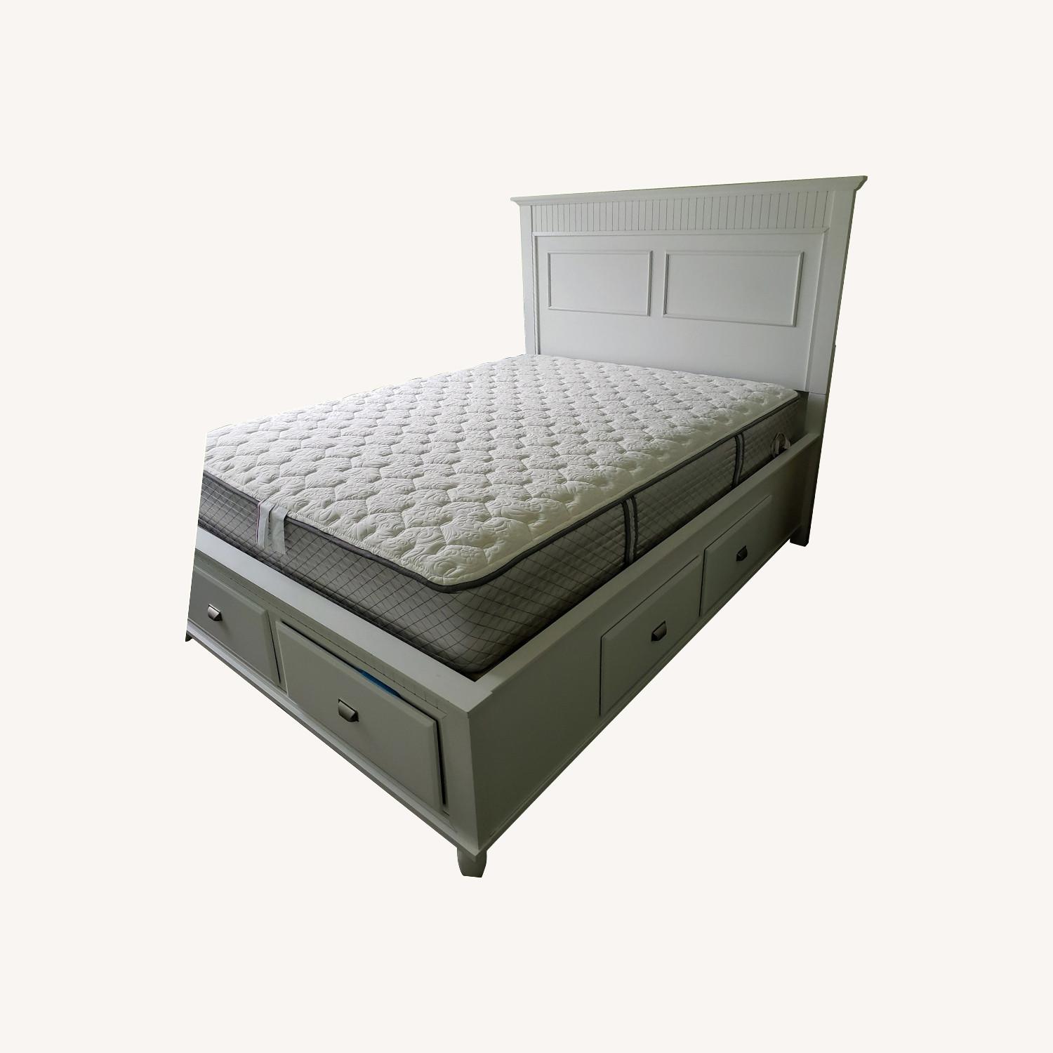Bob's Discount Queen Bed with Storage Drawers AptDeco