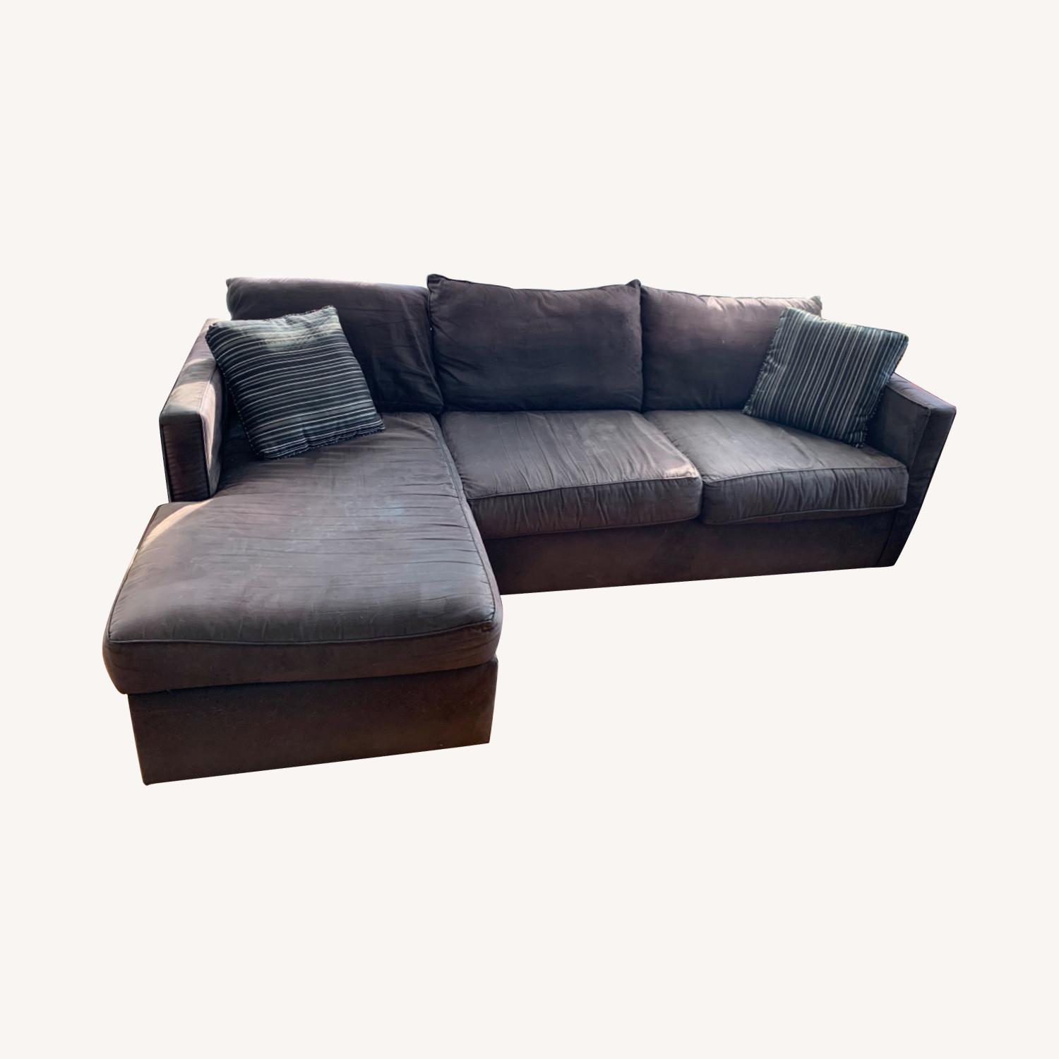 Metropia MICROSUEDE Sectional Sofa - image-0