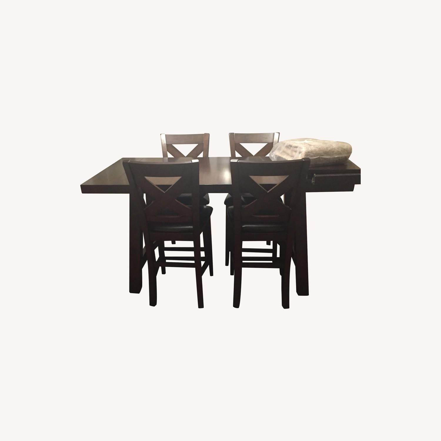 Raymour & Flanigan Royce 6 Piece Counter Height Dining Set AptDeco