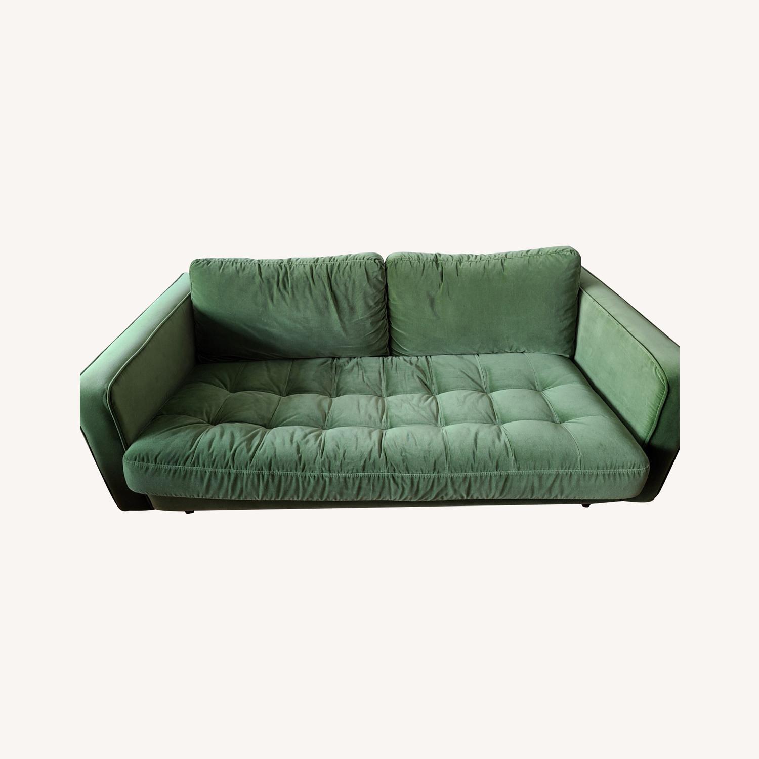 Article 72" Sven Green Velvet Sofa AptDeco