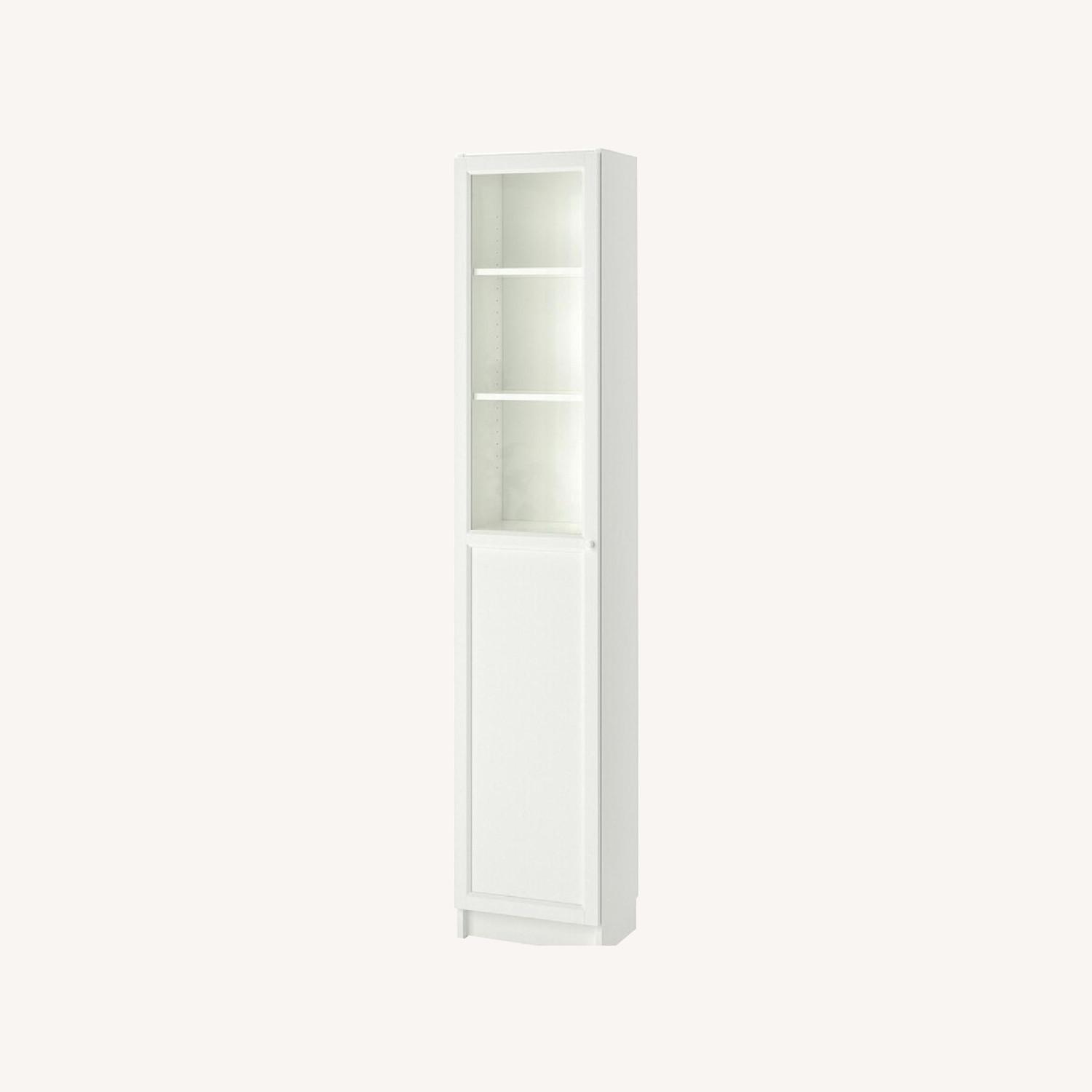 IKEA Billy Bookcase White with Glass Door - image-0