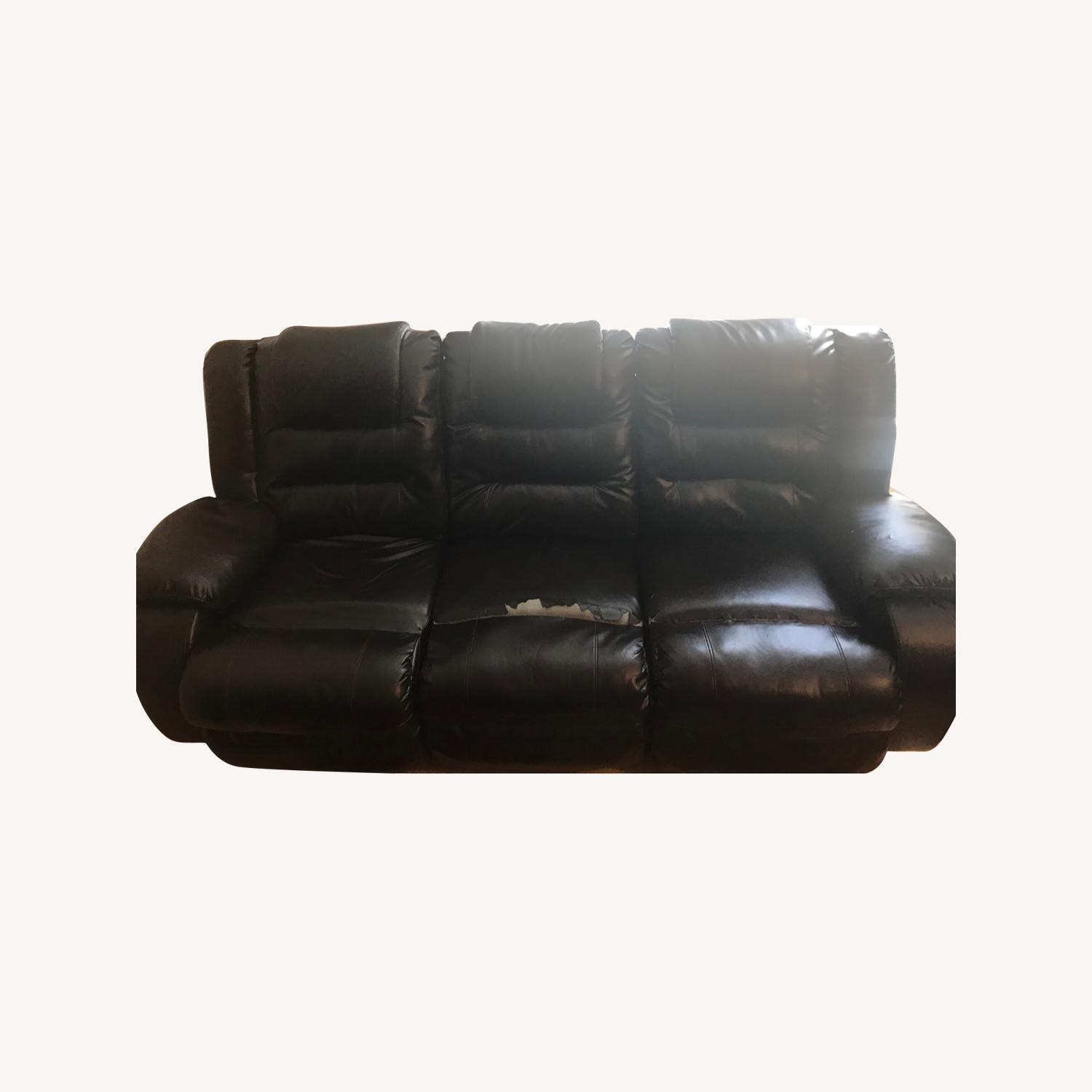 3 Piece Leather Sofa - image-0
