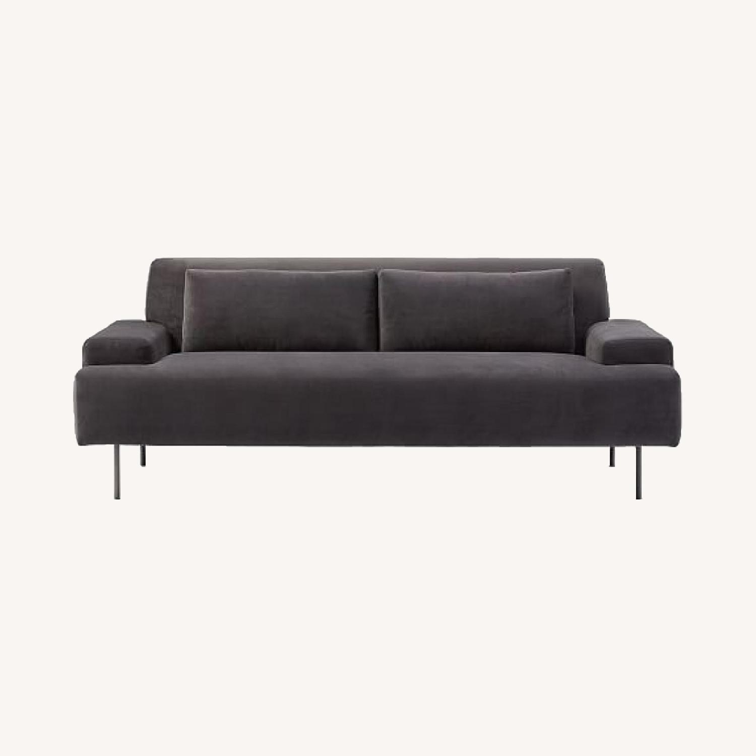 West Elm Beckham Sofa in Performance Velvet Shadow - image-0