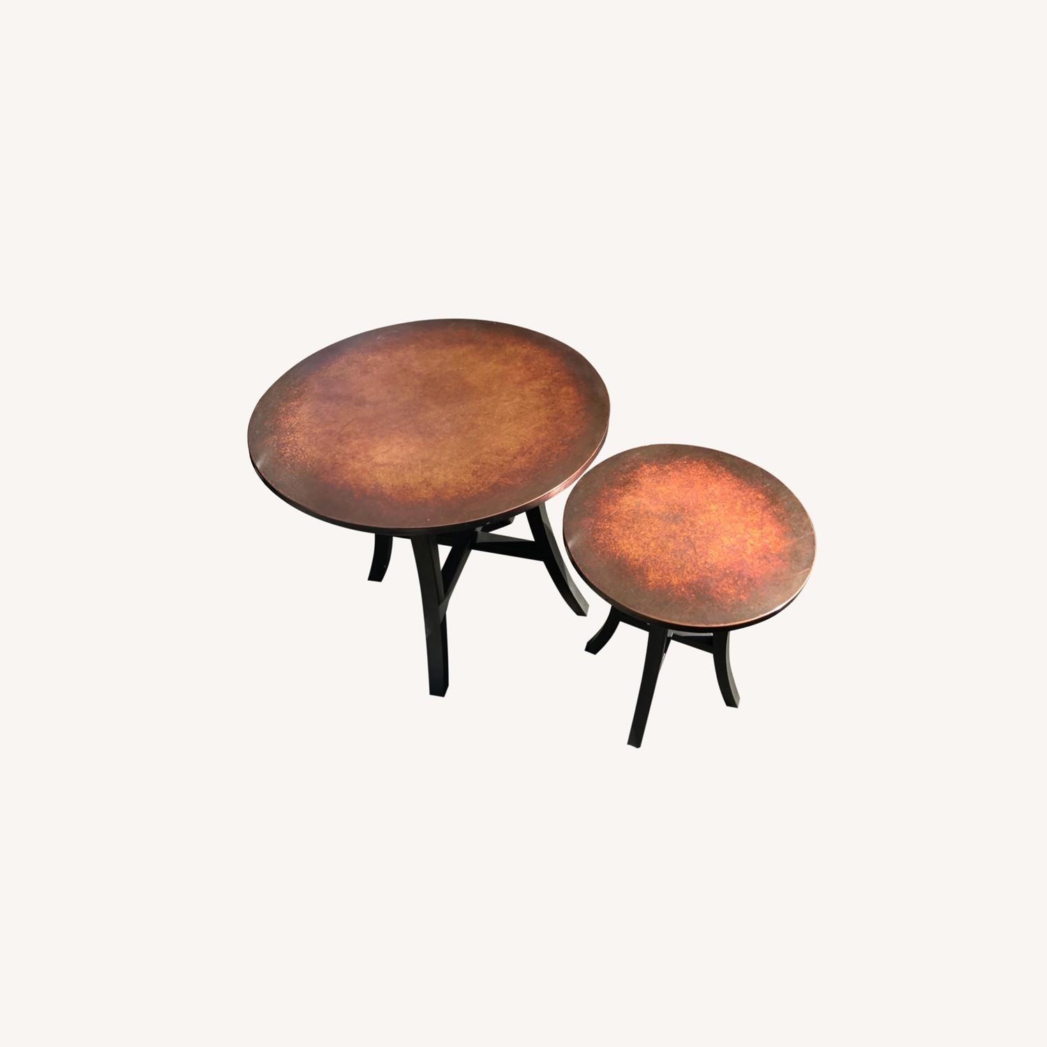 Crate & Barrel Copper Nesting Tables - image-0