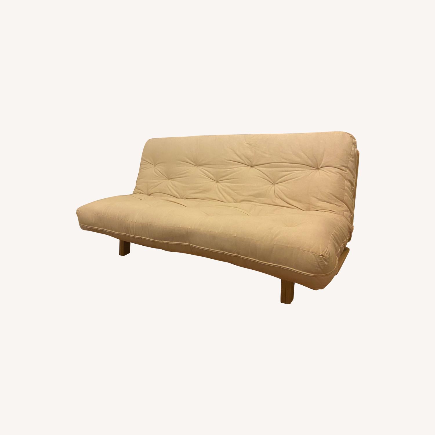 Wood Futon Frame and Cold Foam Futon AptDeco