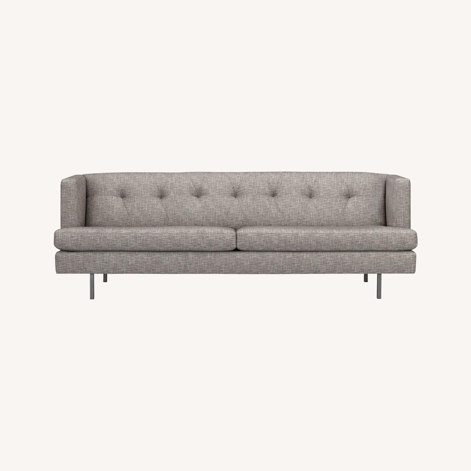 CB2 Avec Sofa in Grey Tweed Color AptDeco