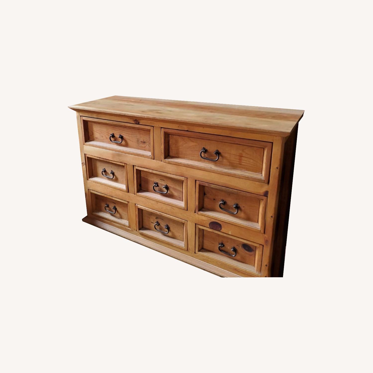 Knotty Pine Dresser/Entertainment Center - image-0