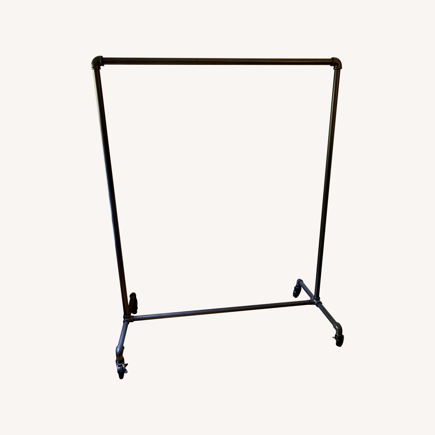 IndustrialStyle Pipeline Rolling Garment Rack AptDeco