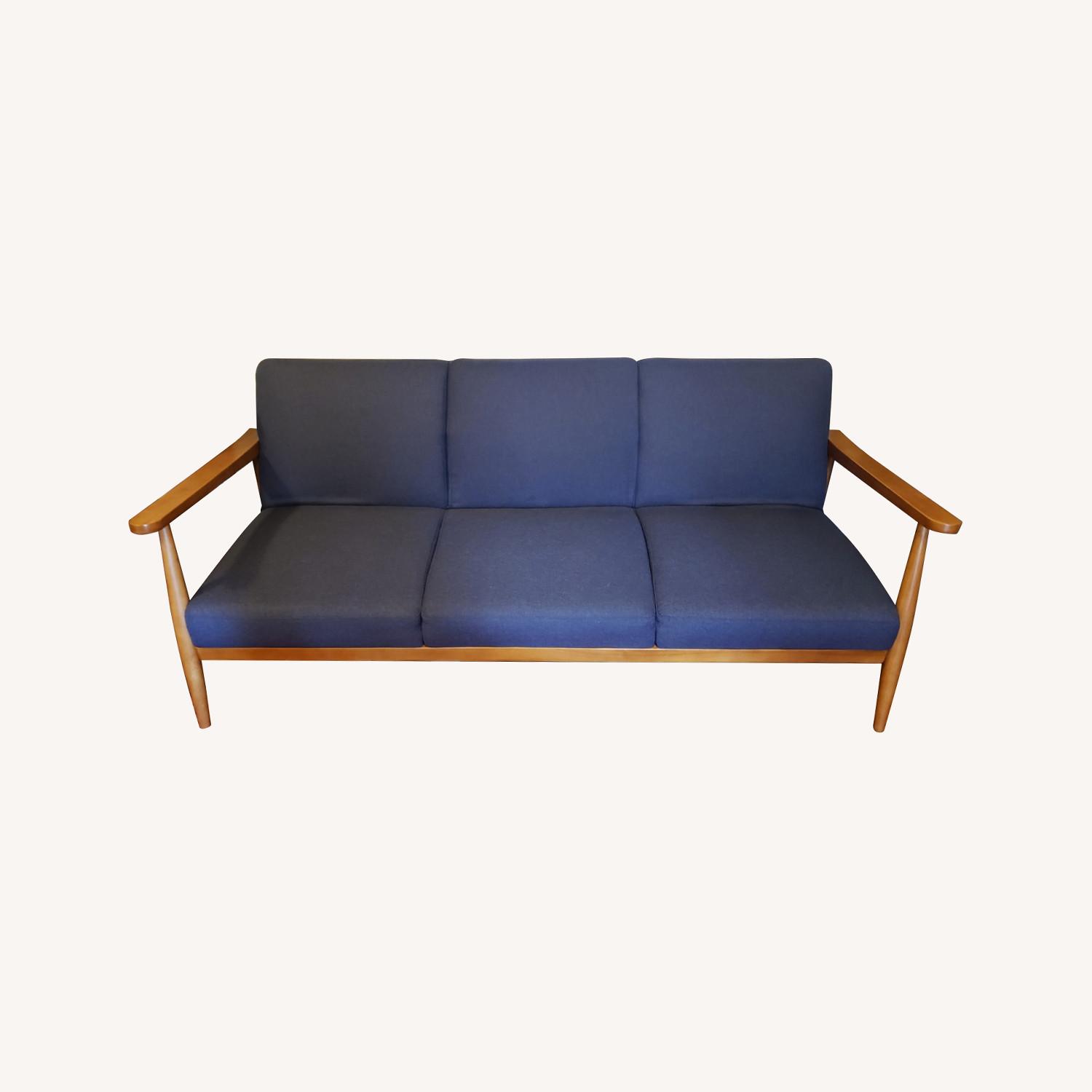 Navy Blue Scandinavian Sofa Bed - image-0