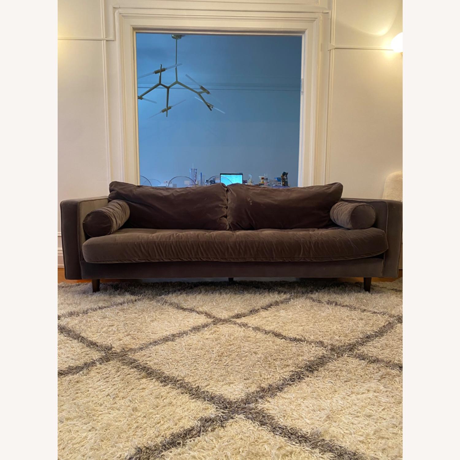 Article Sven Velvet Couch Shadow Gray - image-3