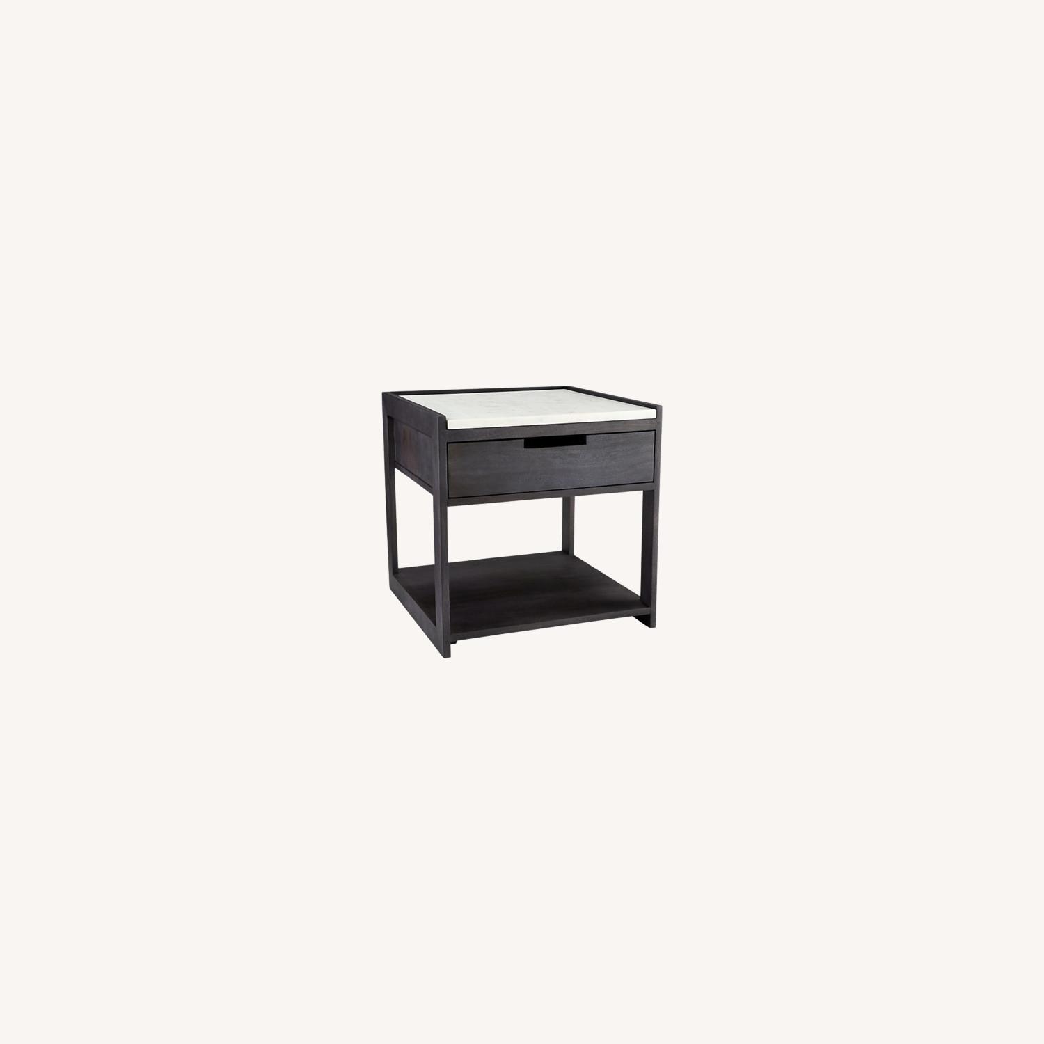 CB2 Tux Marble Top Nightstand AptDeco