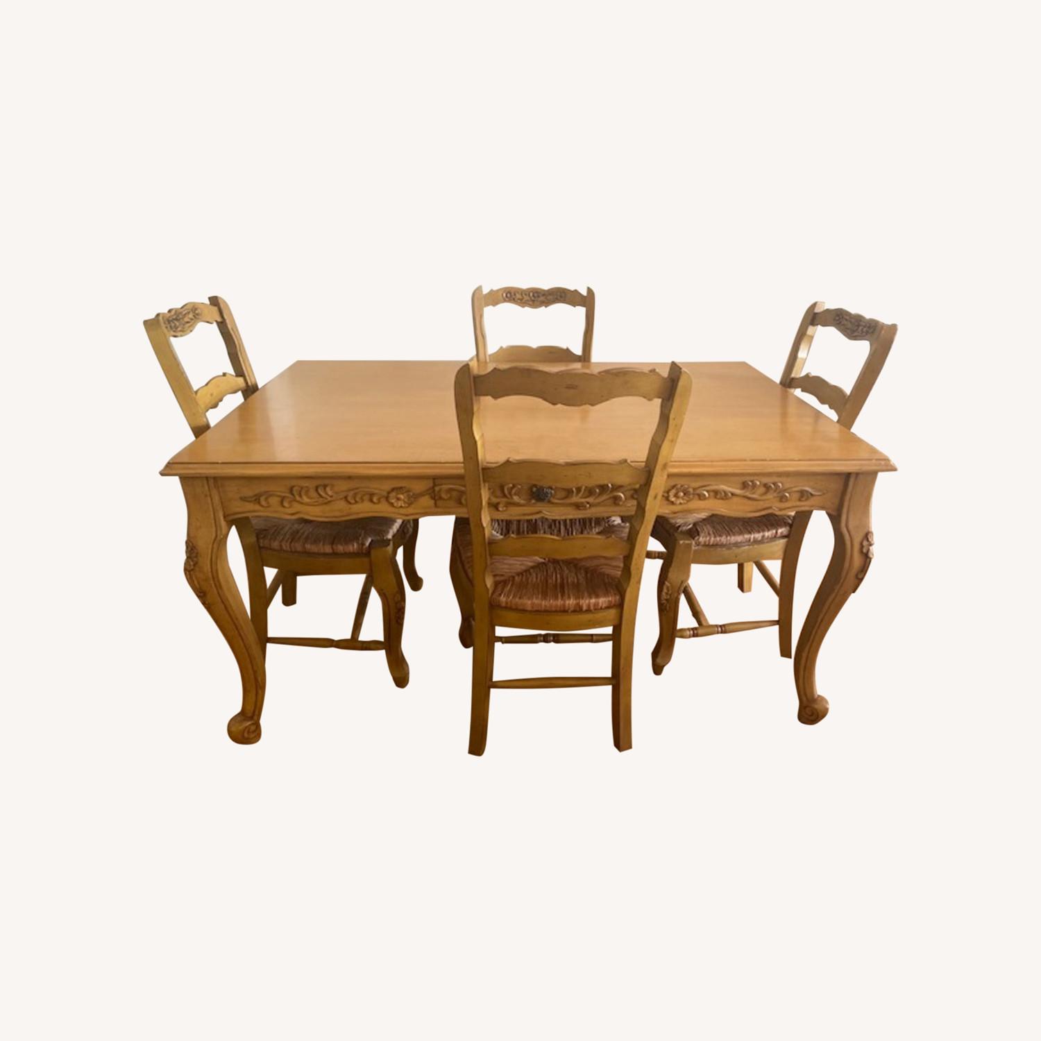 French Country Farmhouse Wood Dining Set - image-14
