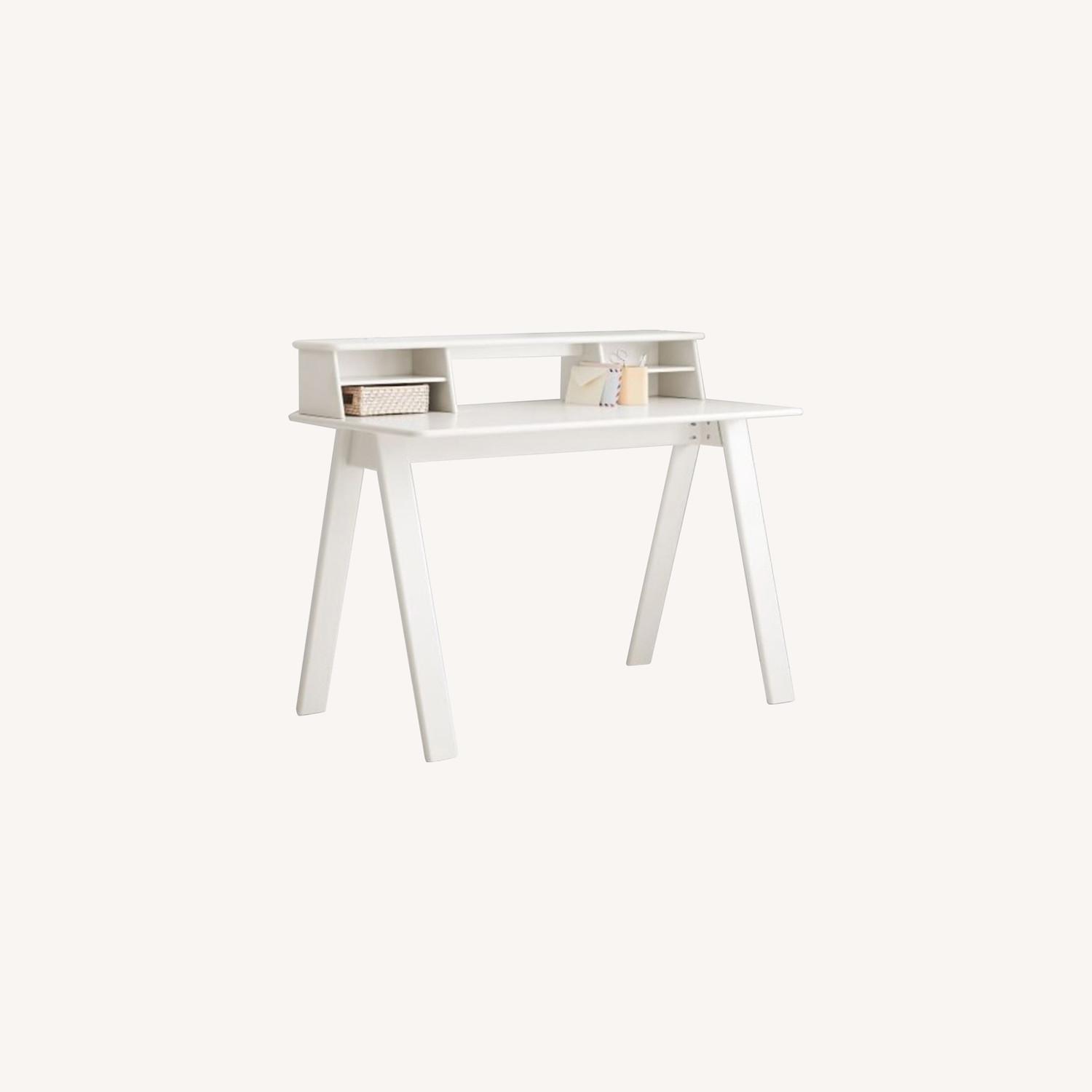 West Elm Kaira Desk + Hutch Set, Oyster AptDeco