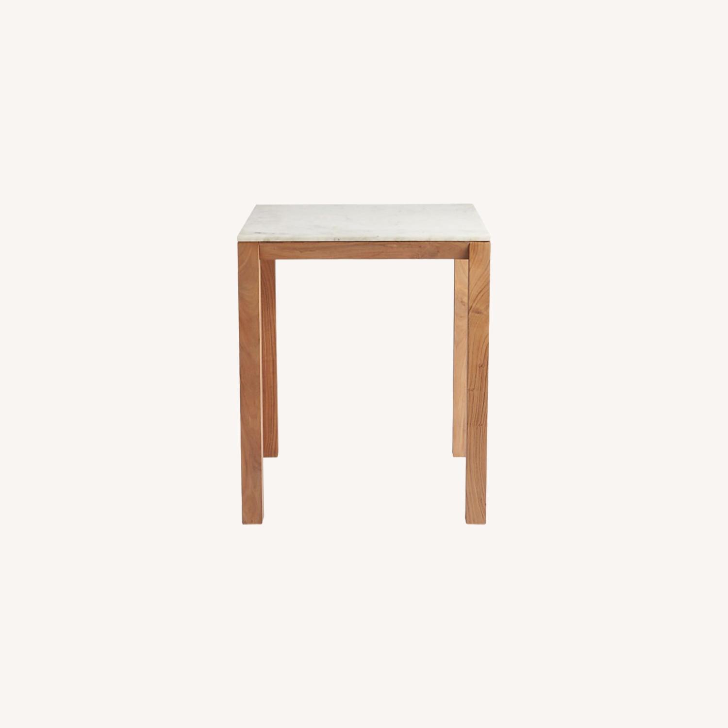 CB2 High Top Marble Table - AptDeco