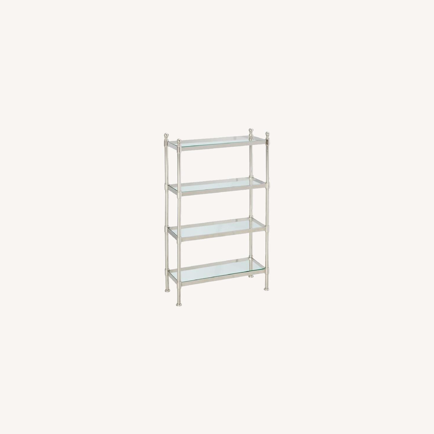 Pottery Barn Glass Shelves AptDeco