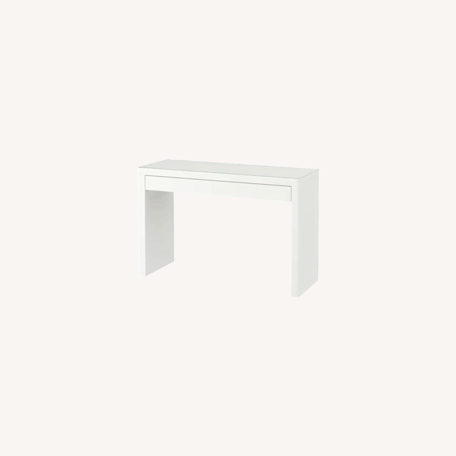 IKEA MALM White Slim Vanity Table - image-0