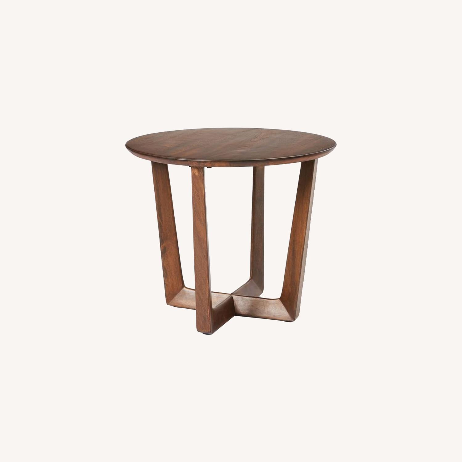 West Elm Stowe Side Table, Dark Walnut - image-0