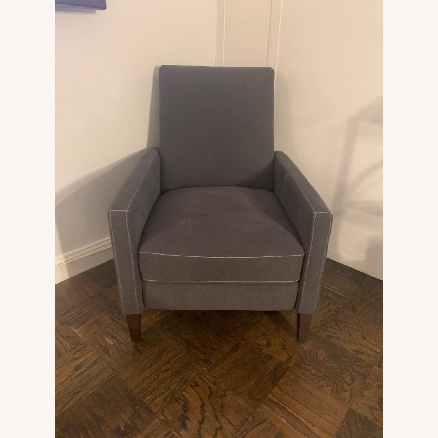 West Elm Charcoal Grey Recliner - image-2