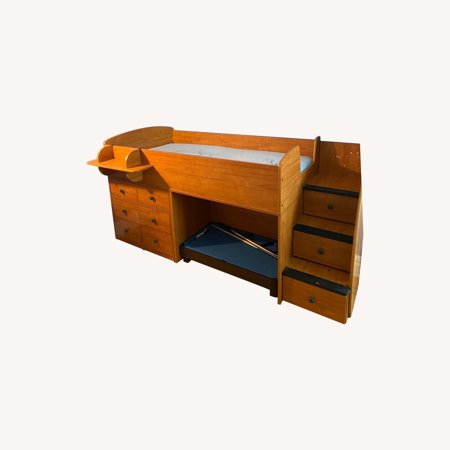 Captain's Bed with Stairs and Plenty of Drawers - image-0