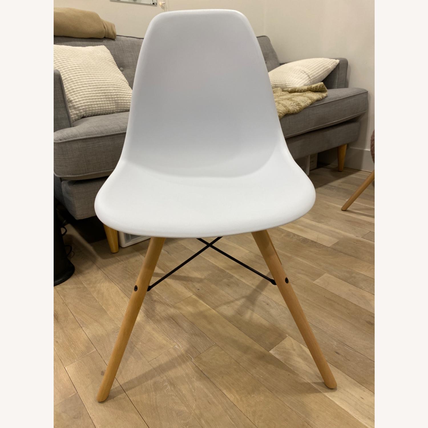 Target Set of Two Modern Dining Chairs in White AptDeco