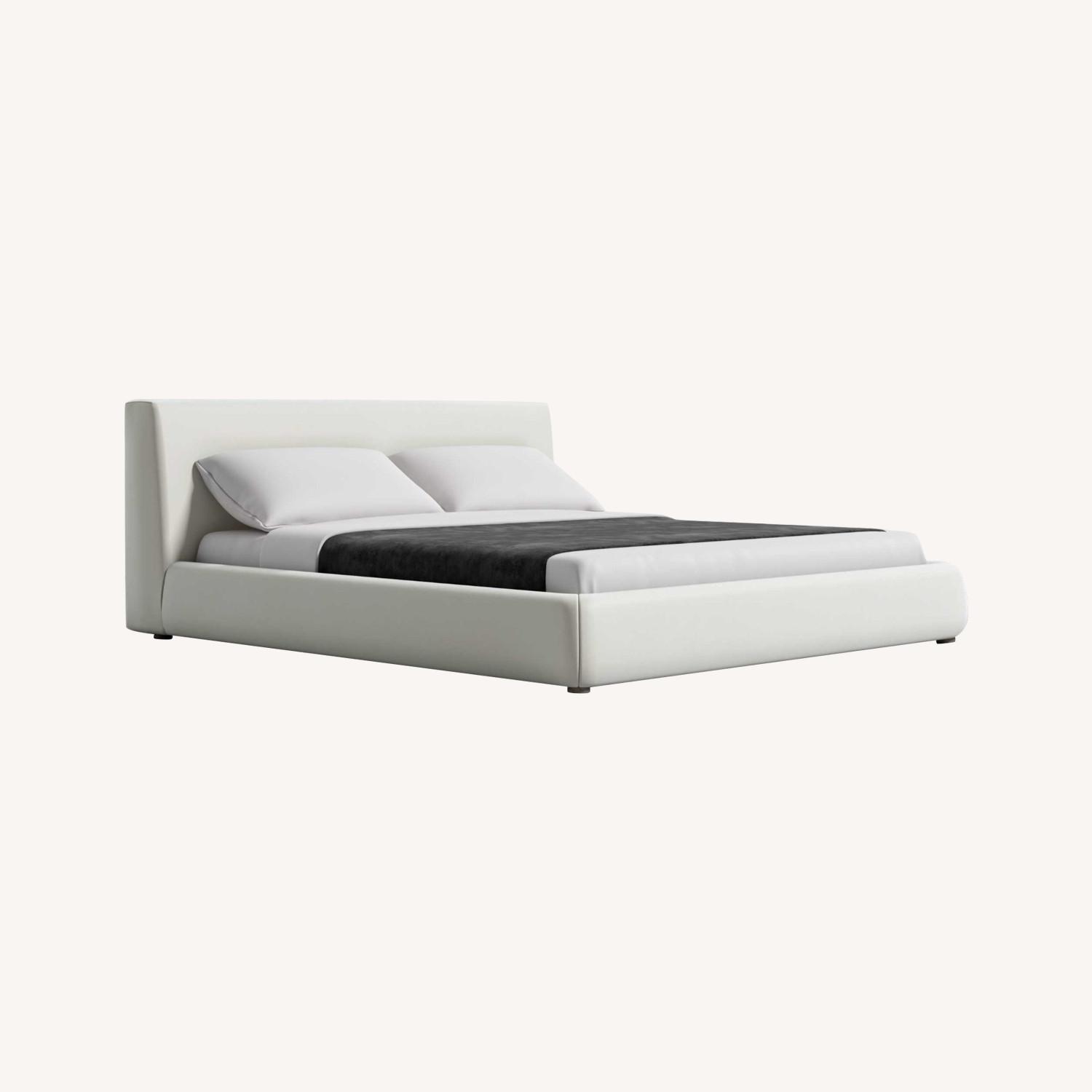 Rove Concepts Upholstered Queen Bed Frame White - image-0
