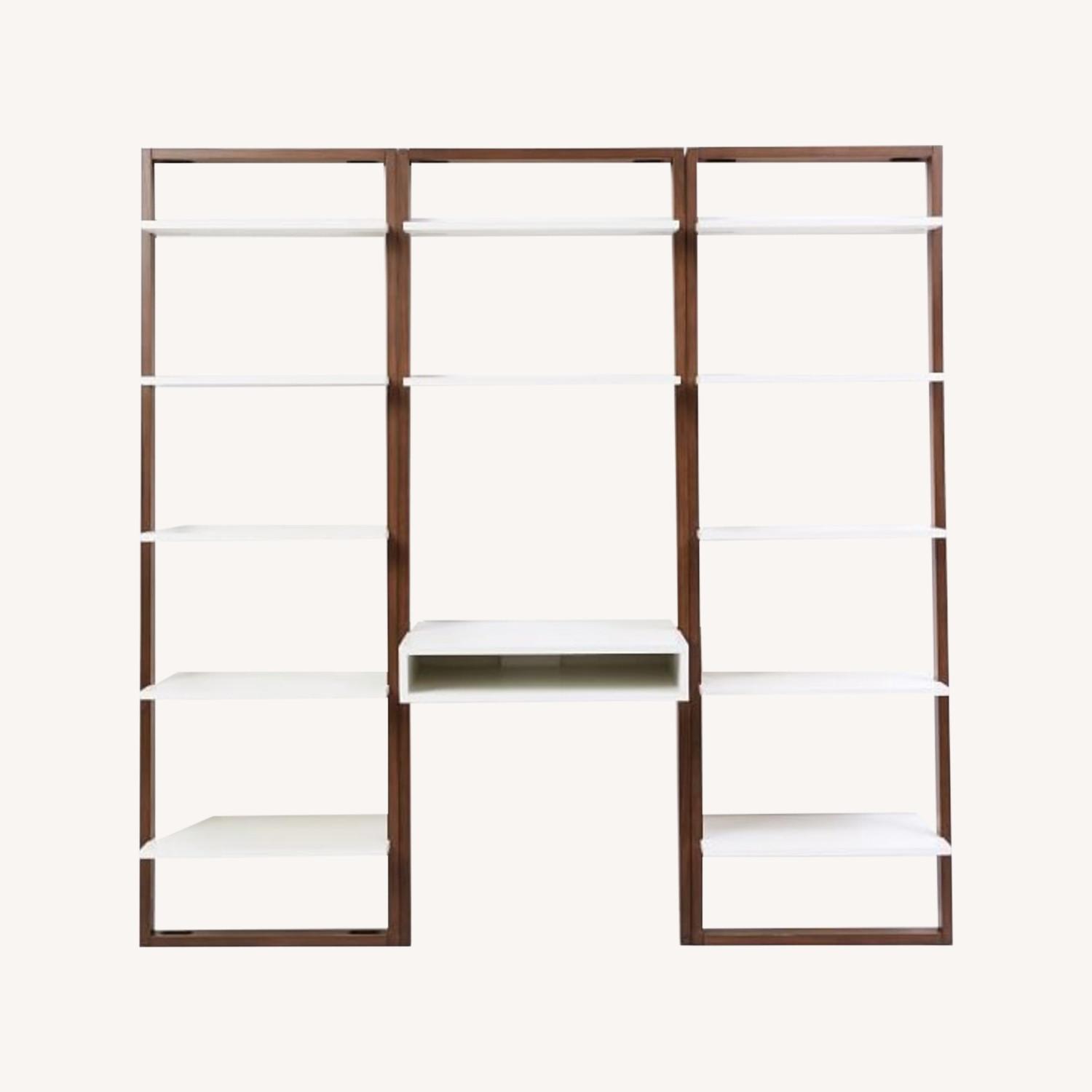 West Elm Ladder Shelf Desk & Wide Bookshelf Set AptDeco