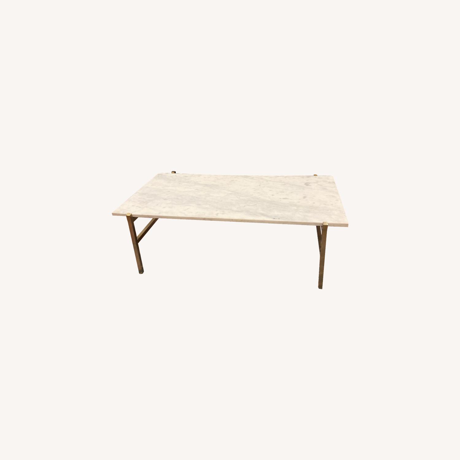 CB2 Marble / Brass Coffee Table AptDeco