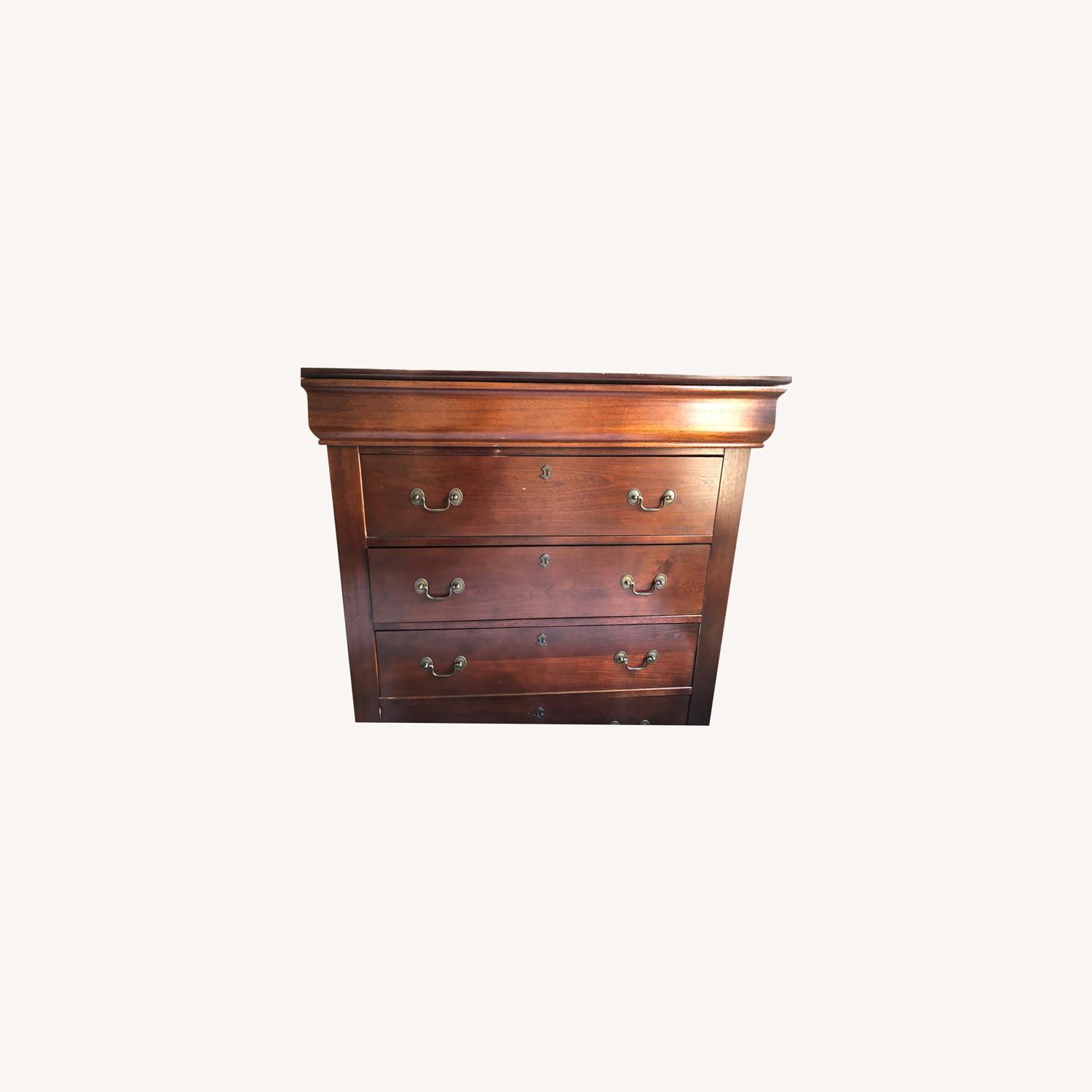 Cherry Dark Wood Dresser - image-0