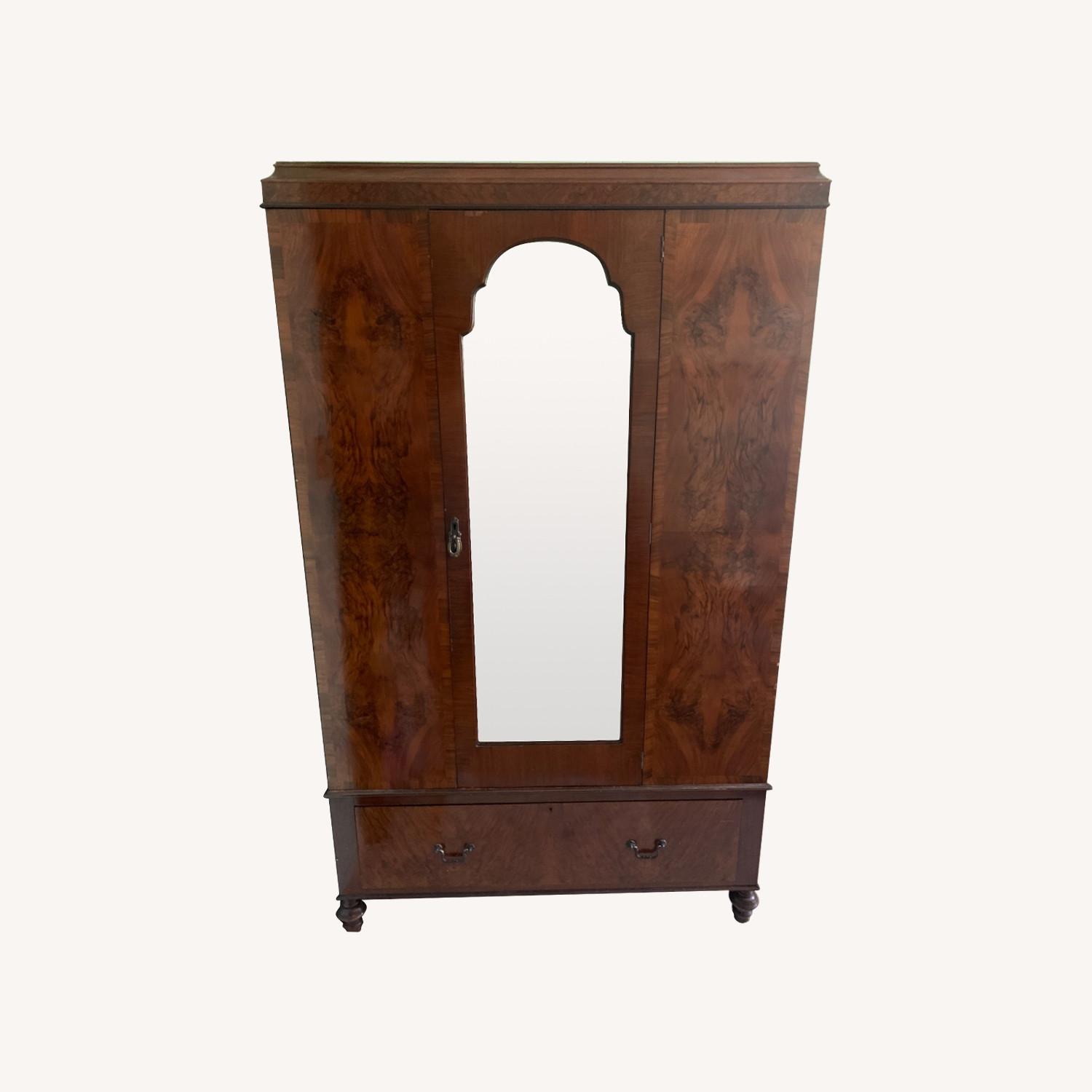 Antique Wardrobe with Mirror - image-0