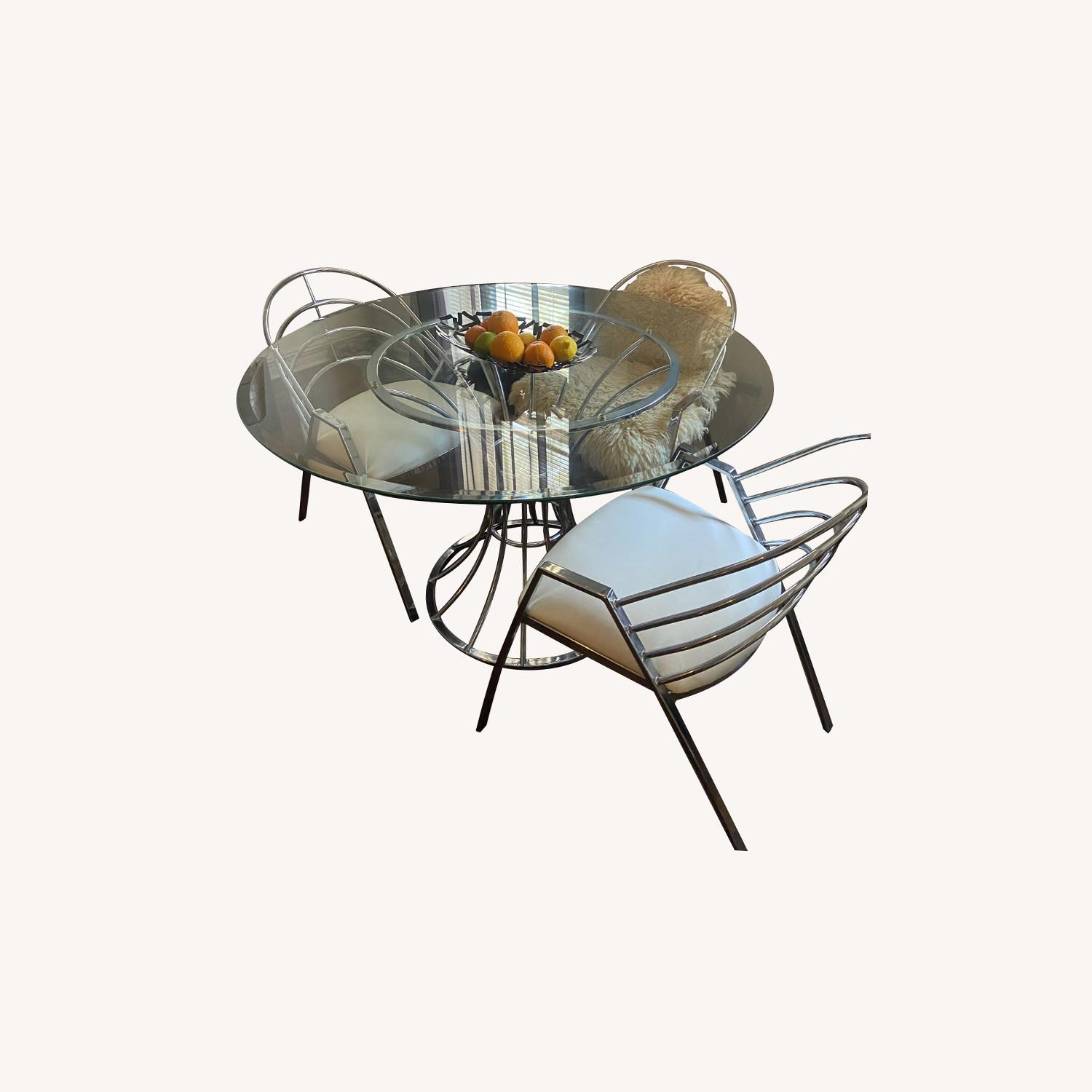 Glass Dining Set (Table + 4 Chairs) - image-0
