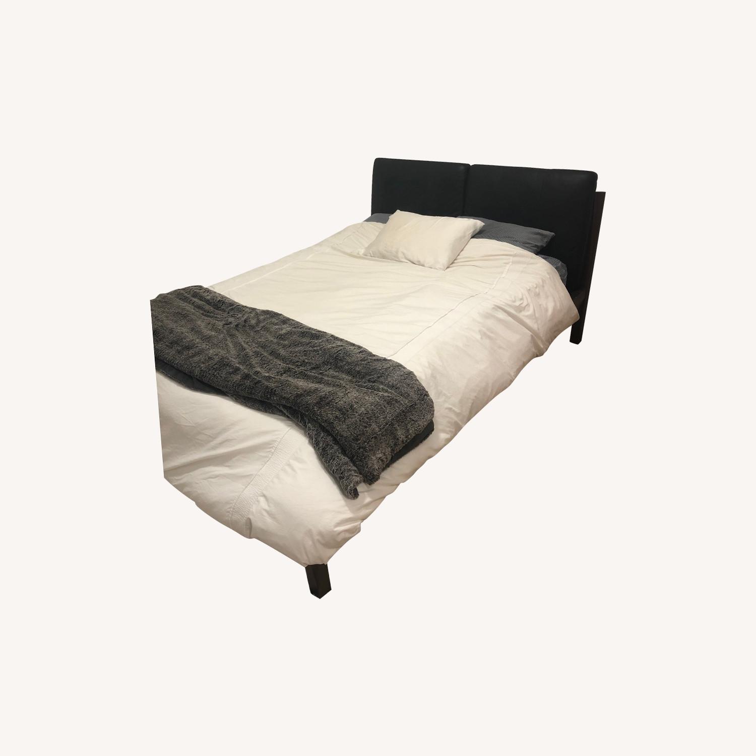IKEA Genuine Leather Queen Bedframe AptDeco