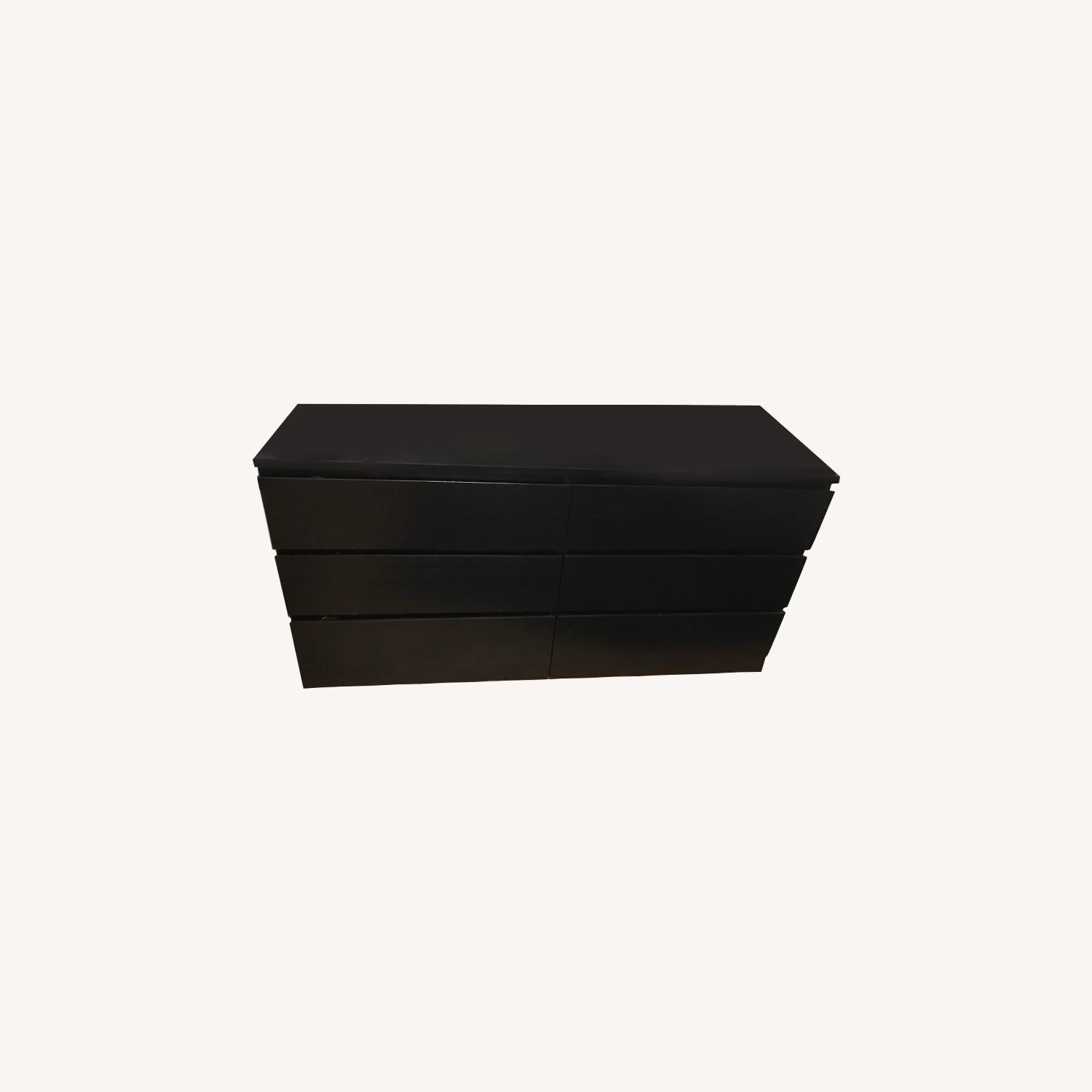 IKEA Black 6Drawer MALM Dresser AptDeco