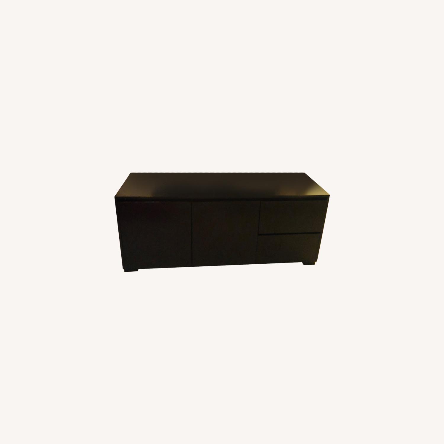 CB2 Black Credenza AptDeco