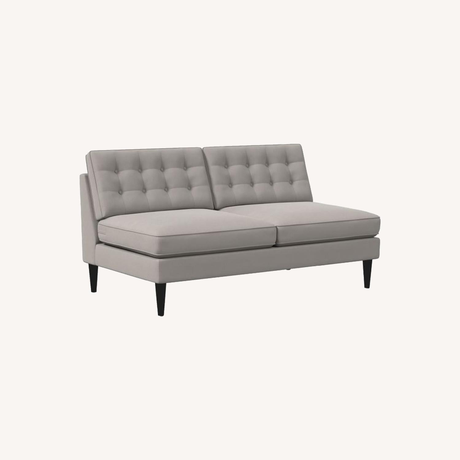 West Elm Drake Midcentury Armless Sofa AptDeco